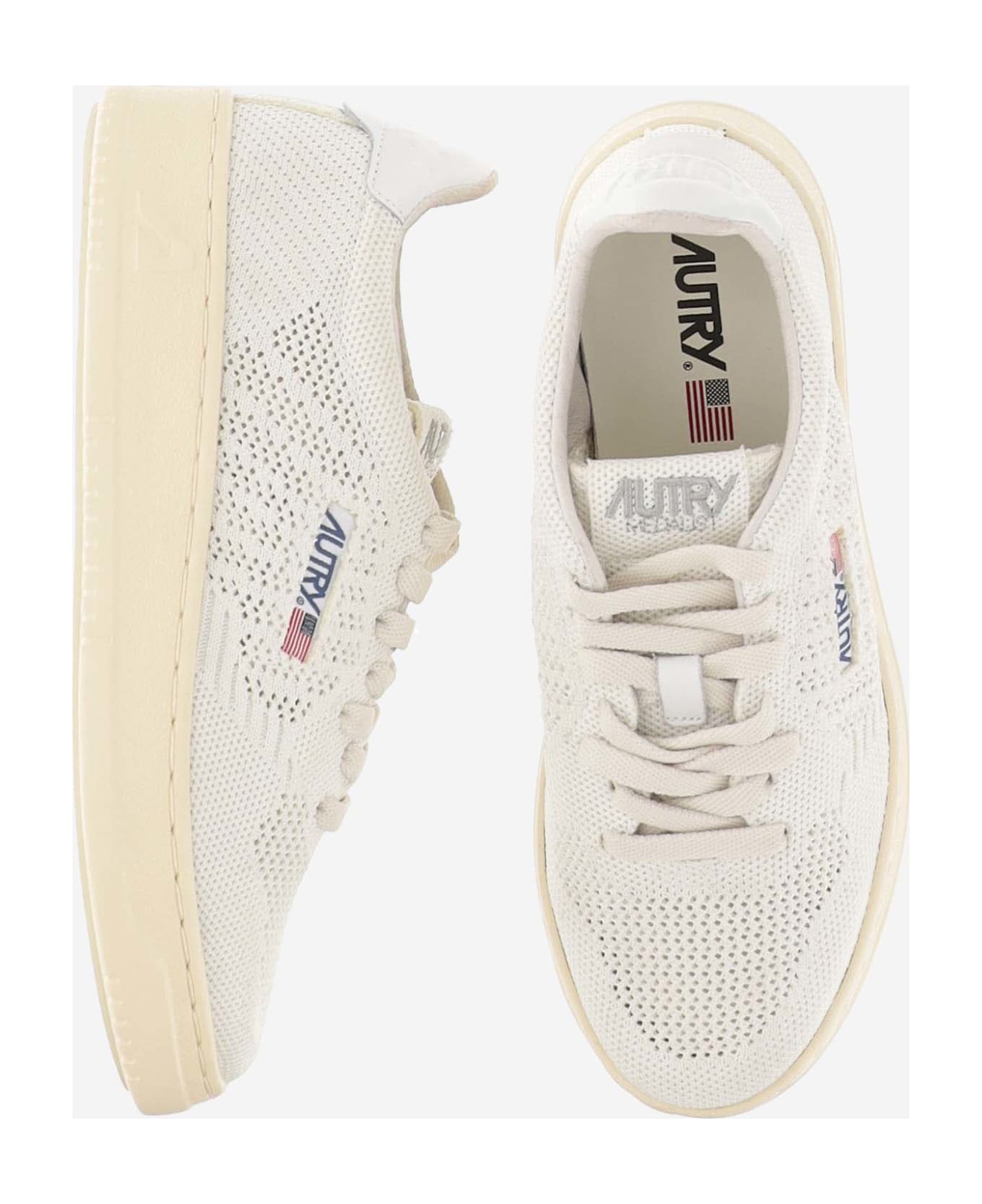 Autry Medalist Easeknit Low Fabric Sneakers - Wht/ivory スニーカー