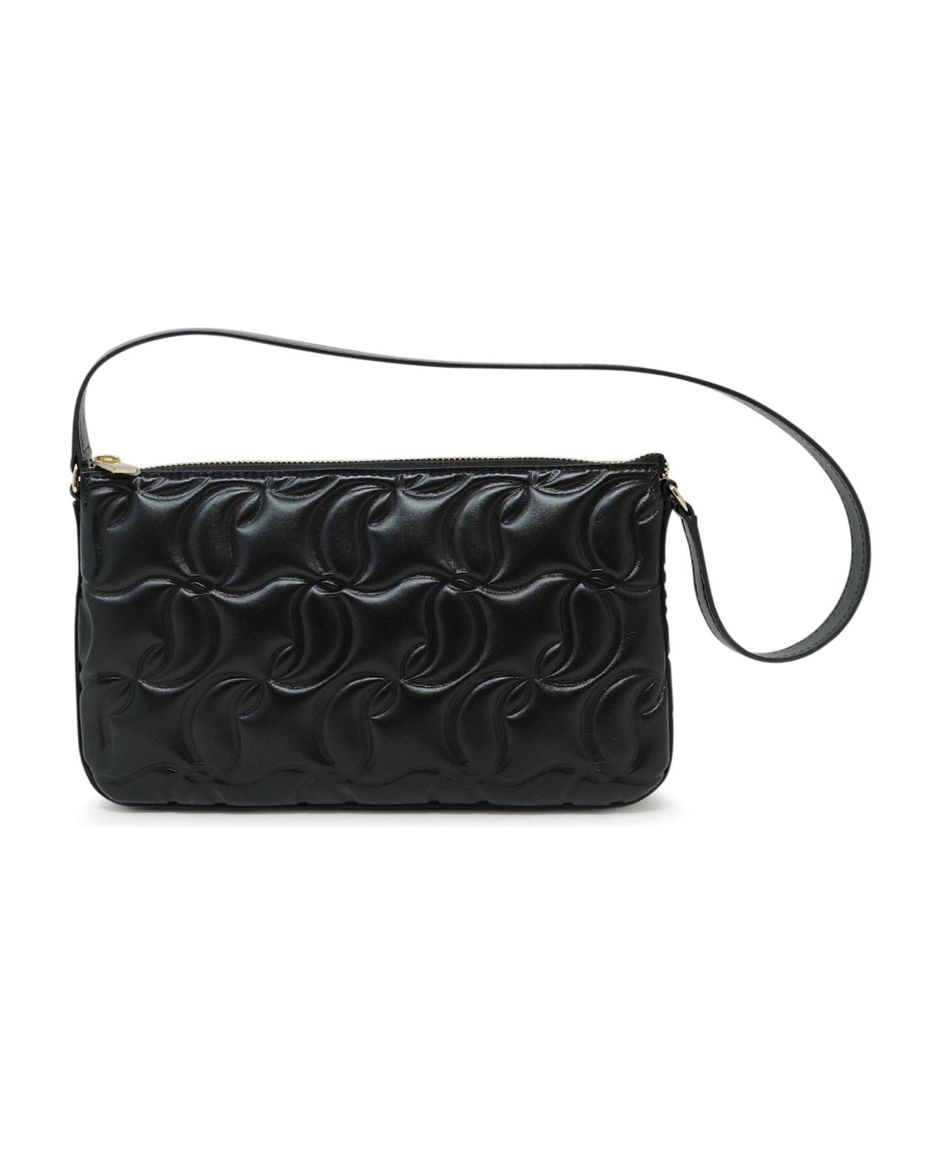 Christian Louboutin Black Leather Loubila Shoulder Bag - BLACK