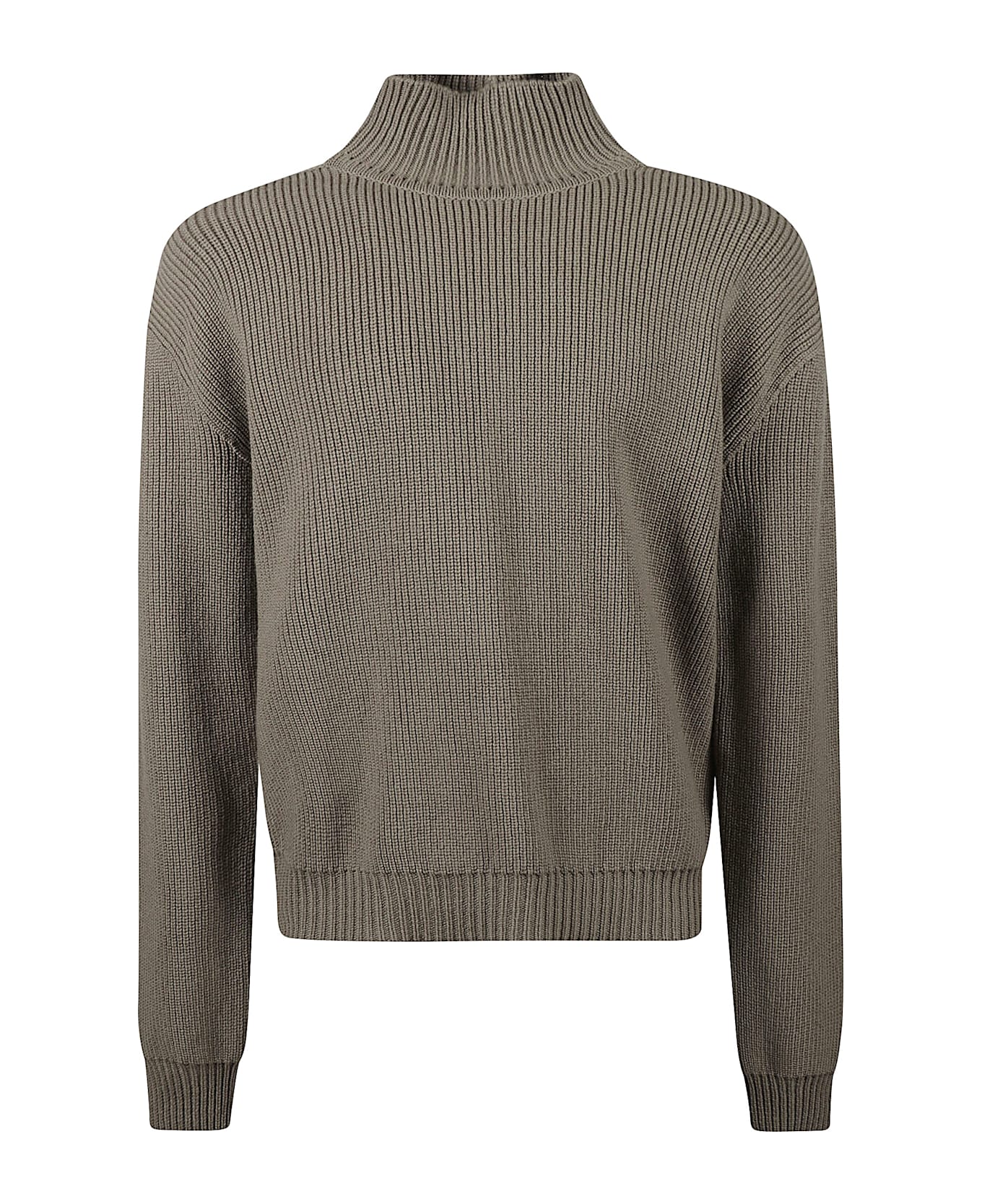 Rick Owens Ribbed Knit Turtleneck Sweater - powder