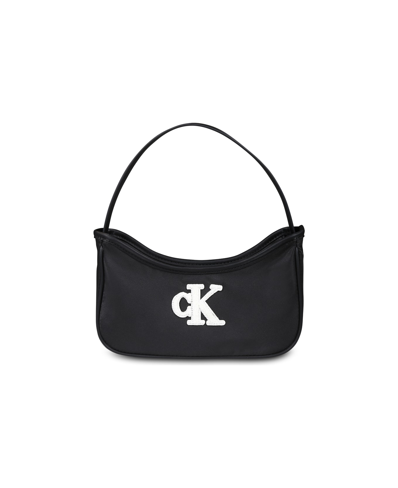 Calvin Klein Black Bag For Girl With Monogram - Black