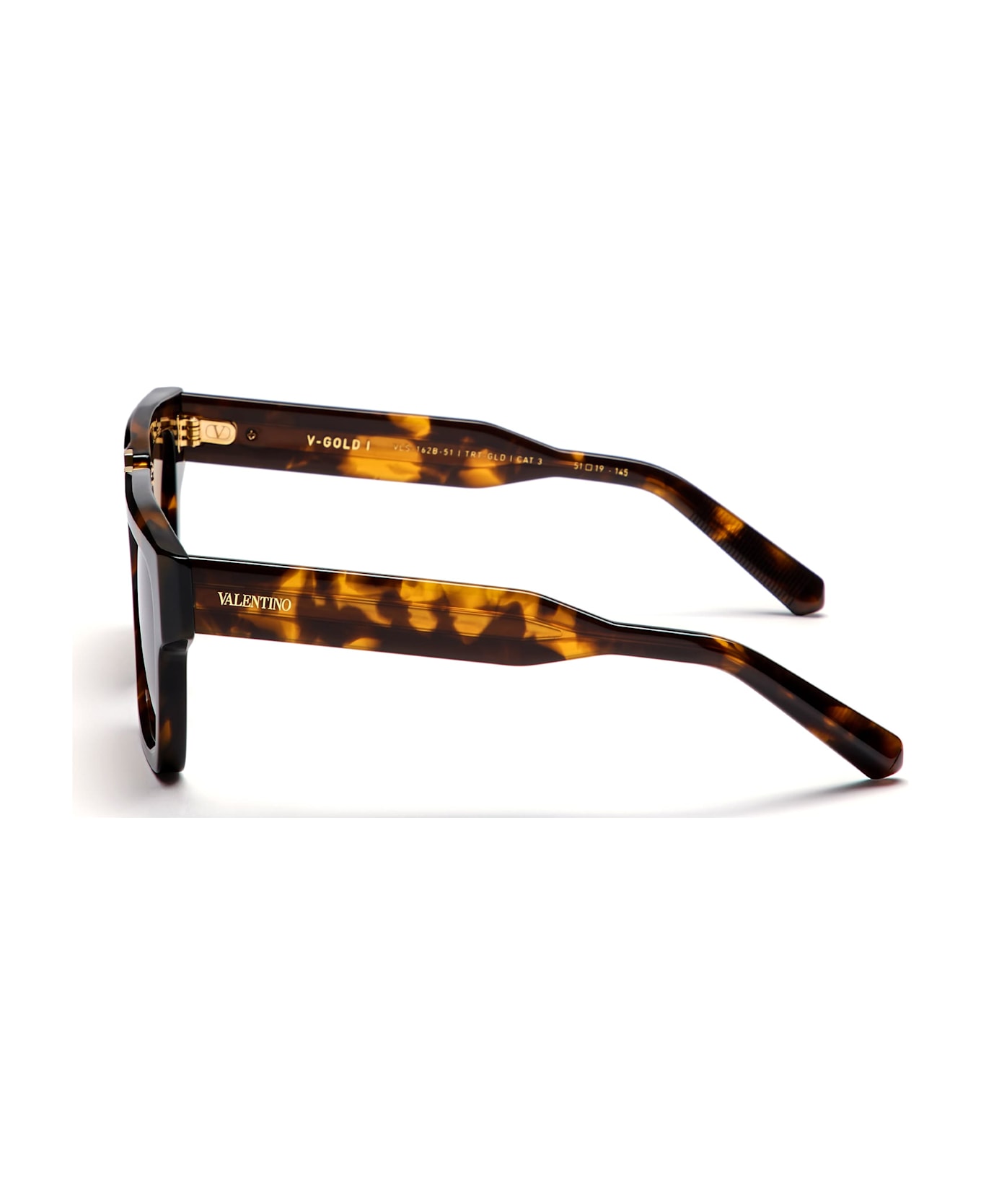 Valentino Eyewear V-gold-i - Brown Tortoise / Gold Sunglasses - Havana