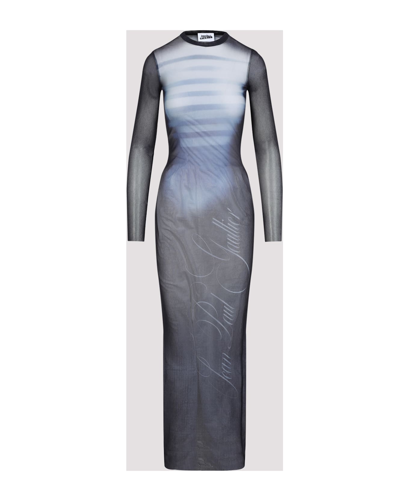 Jean Paul Gaultier Le Mâle Crewneck Maxi Dress - Navy Lightblue White