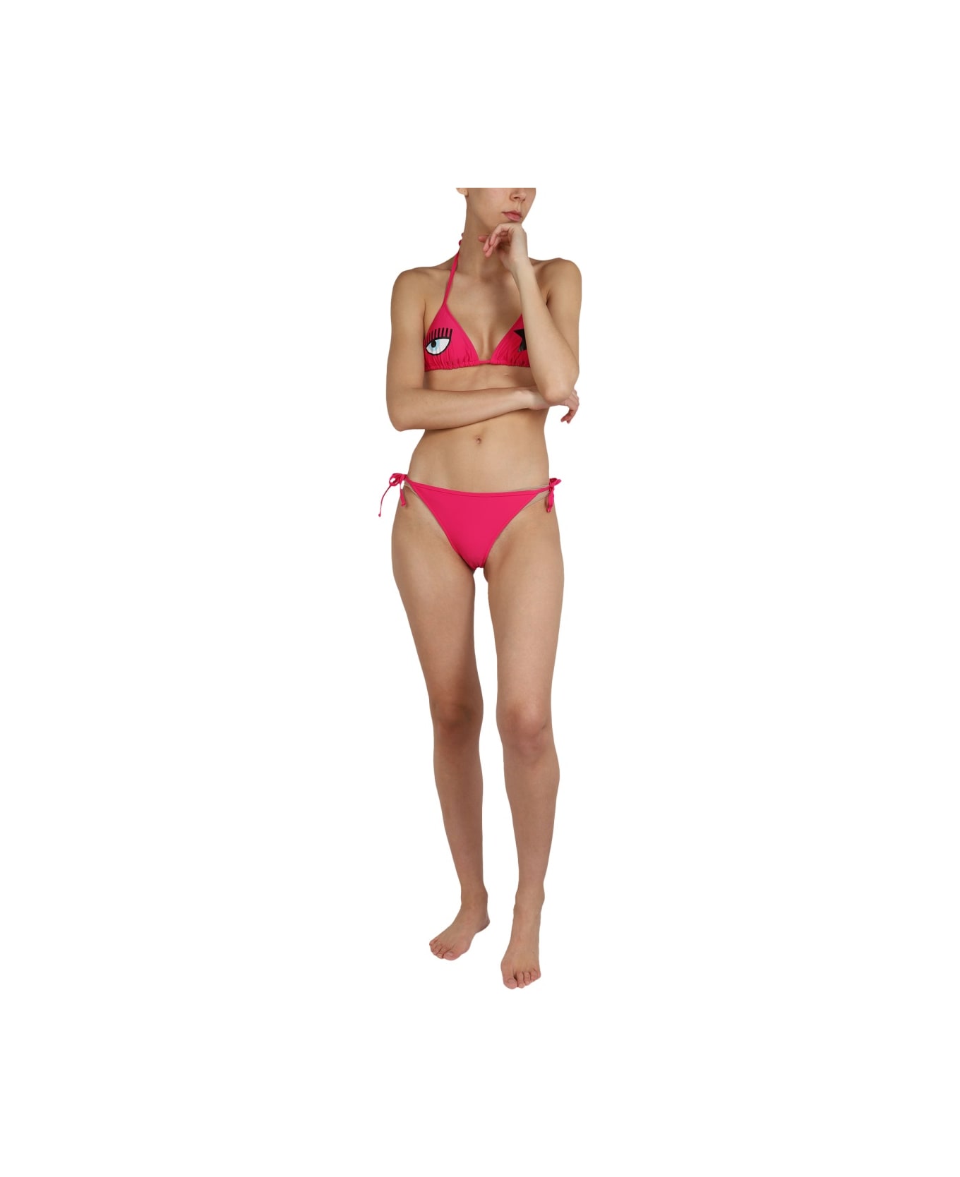 Chiara Ferragni Logo Bikini Briefs - FUCHSIA 水着