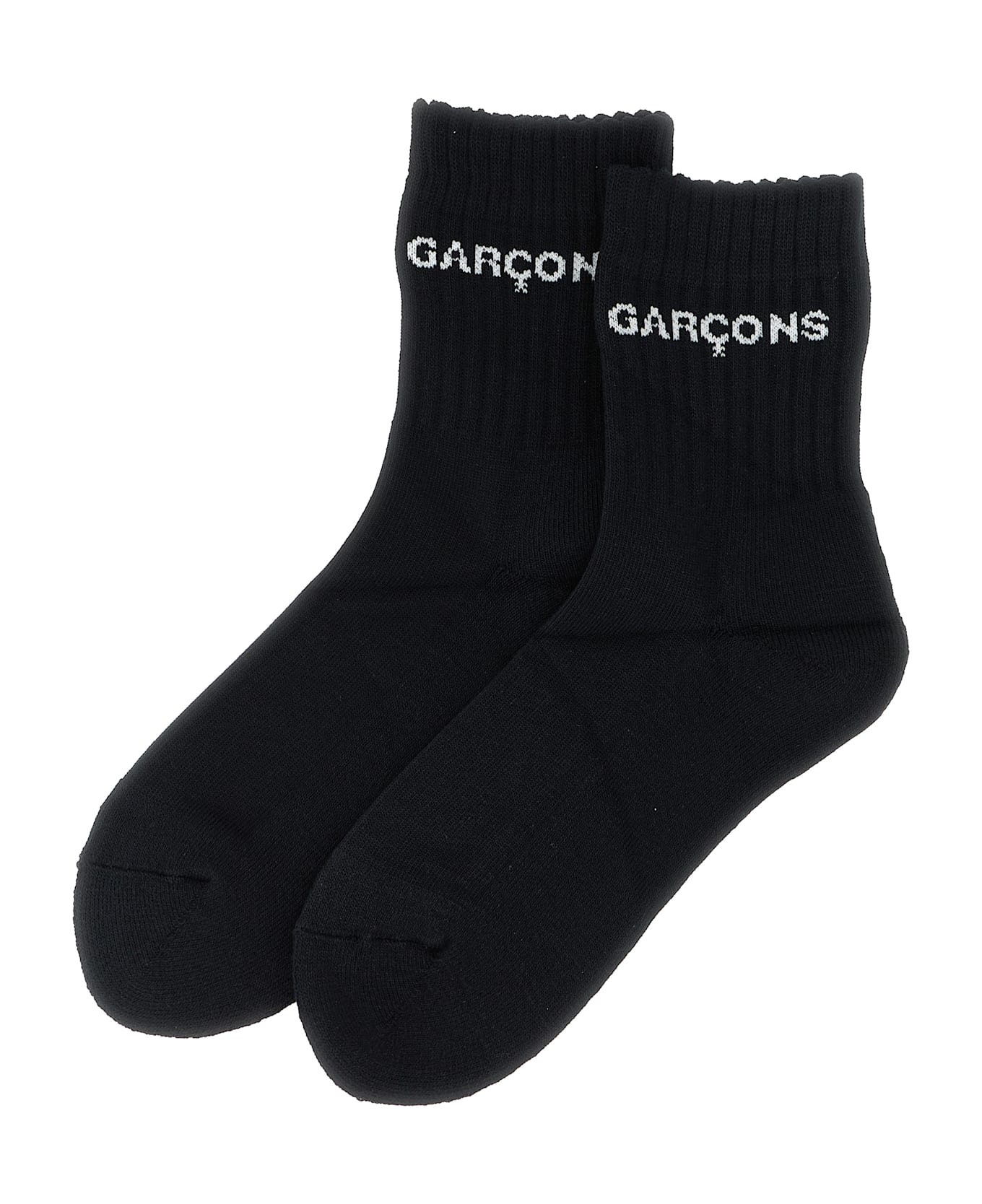Comme Des Garçons Homme Plus Logo Socks - White/Black