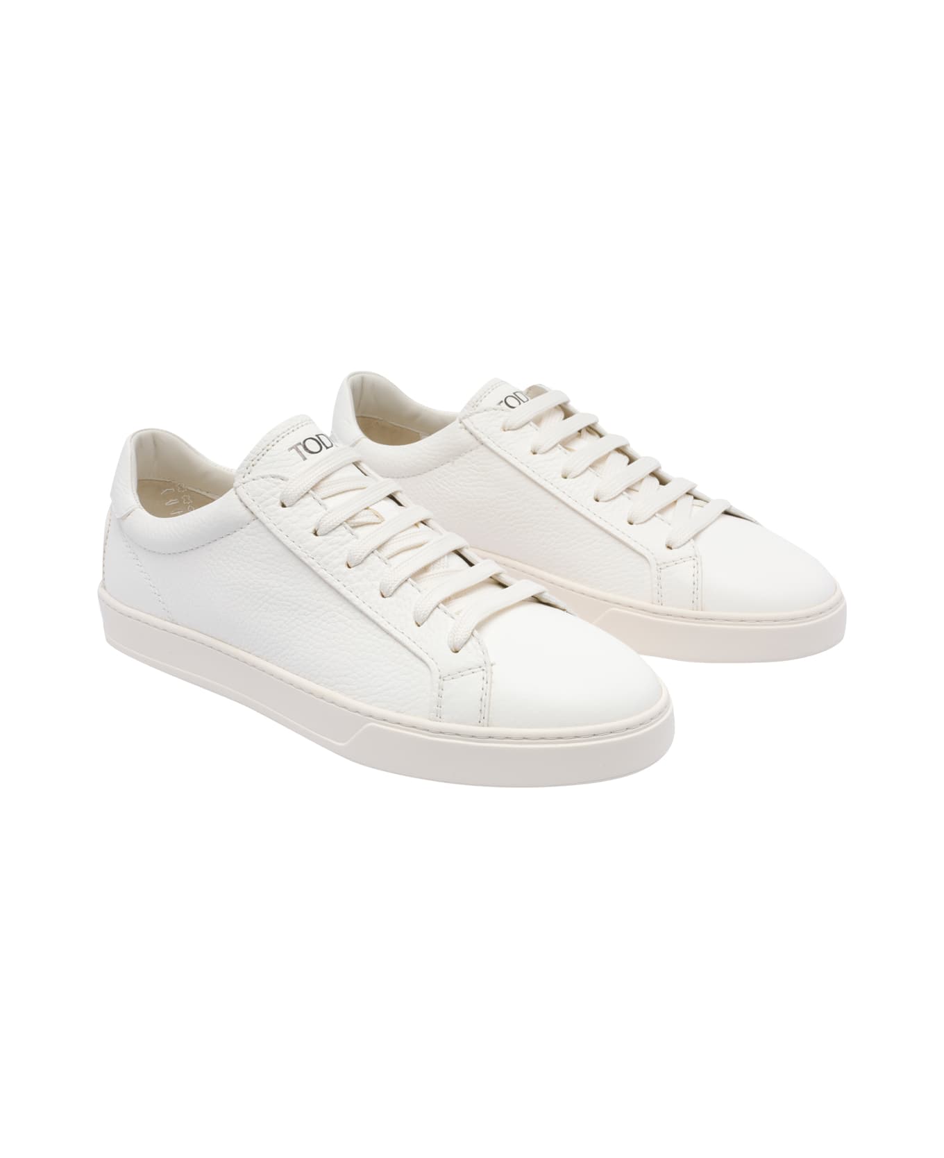 Tod
s Hammered Leather Trainers - White