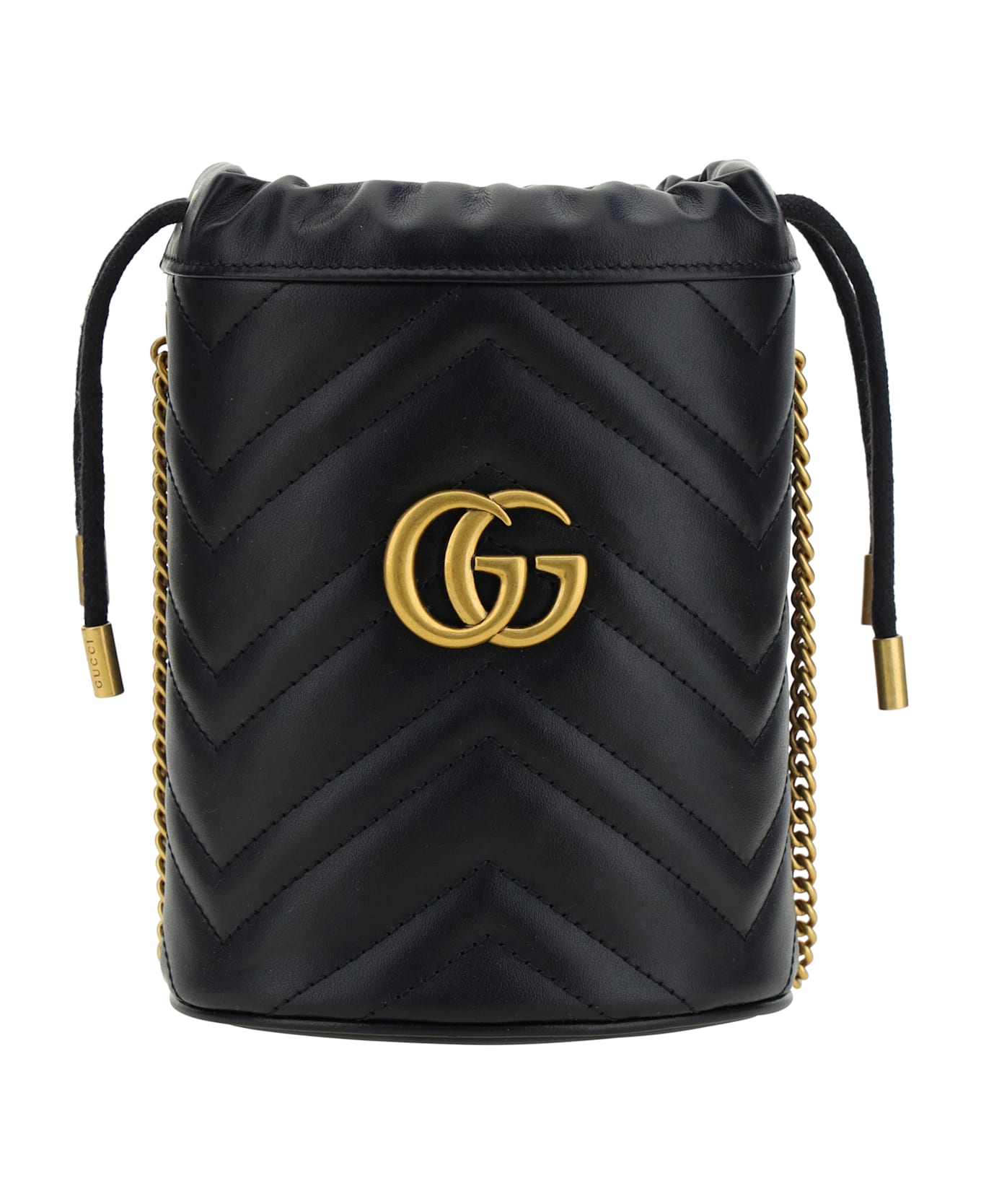 Gucci Gg Marmont Leather Bucket Bag - Black トートバッグ