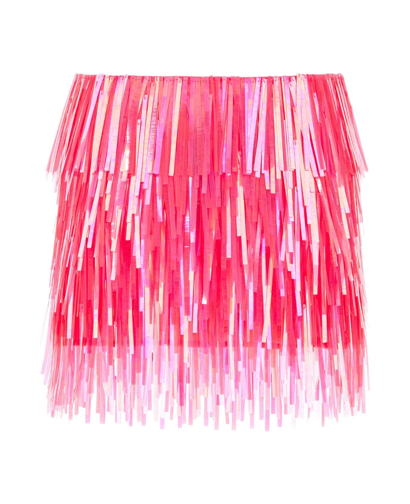 SportMax Fluo Pink Sequins Mini Skirt - Purple