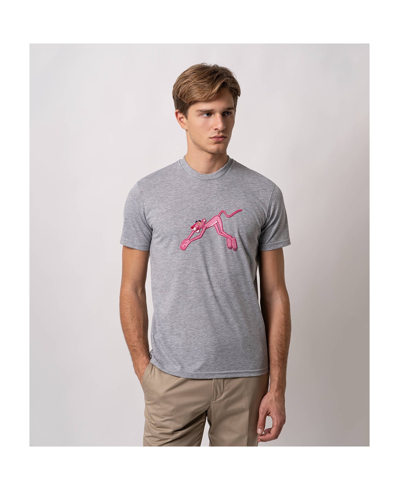 Larusmiani T-shirt Pink Panther T-Shirt - LightGrey