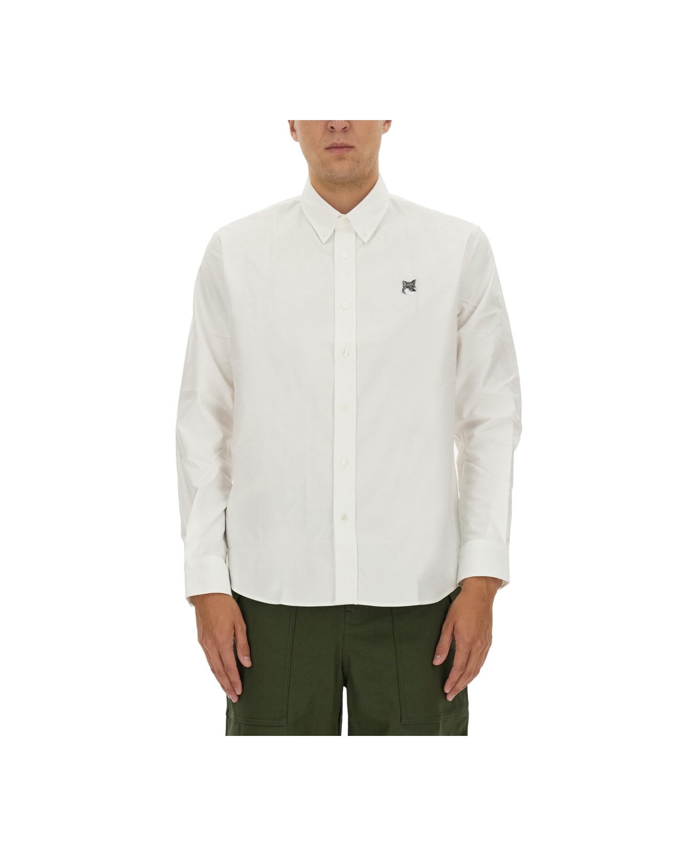 Maison Kitsuné Fox Head Shirt - WHITE
