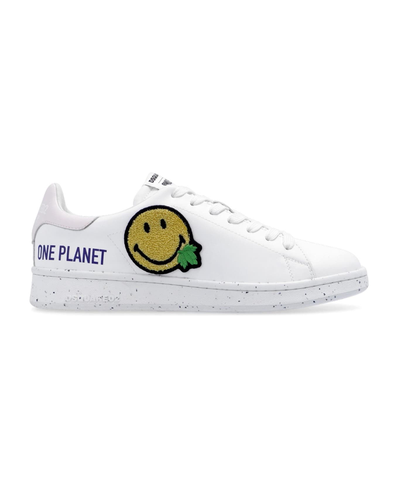 Dsquared2 Smiley Leather Sneakers - White