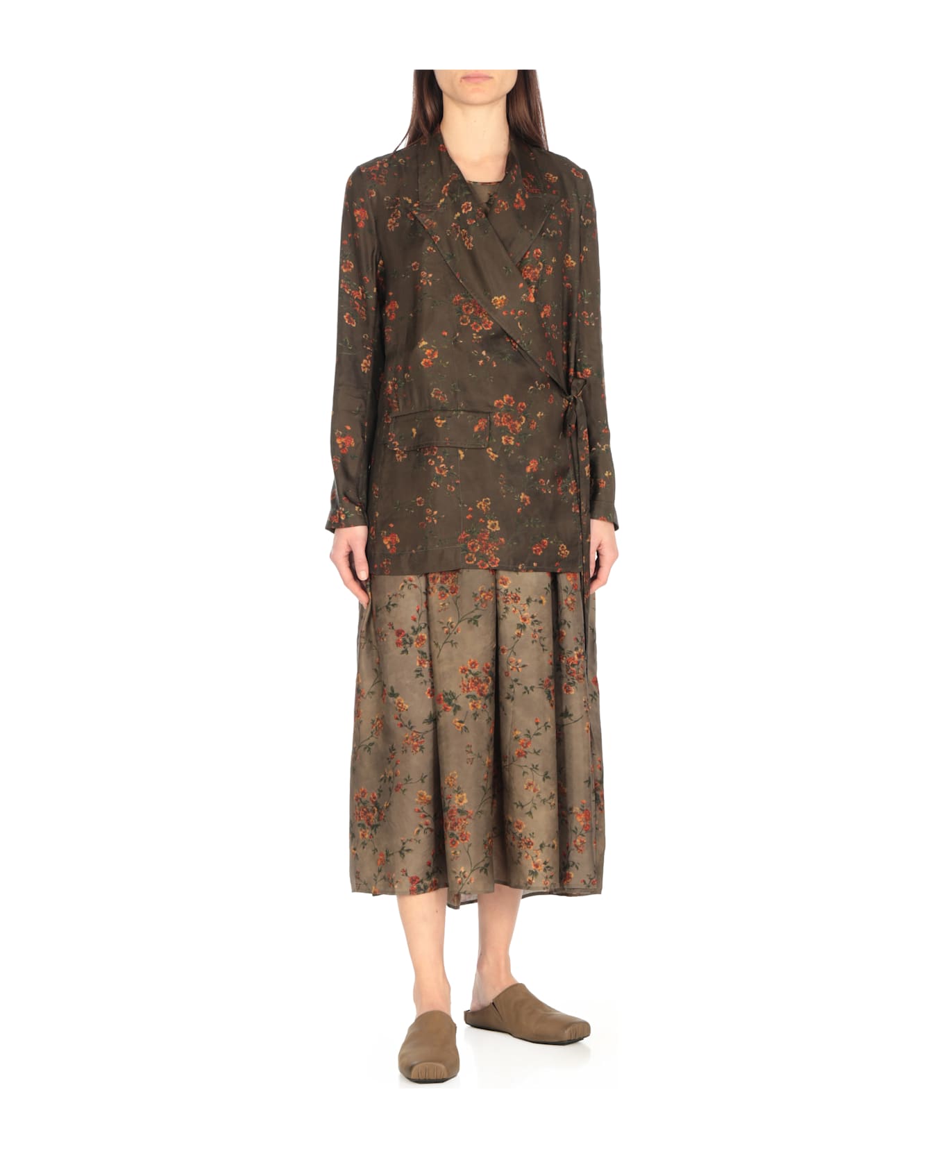 Uma Wang Leather Sabot - Green