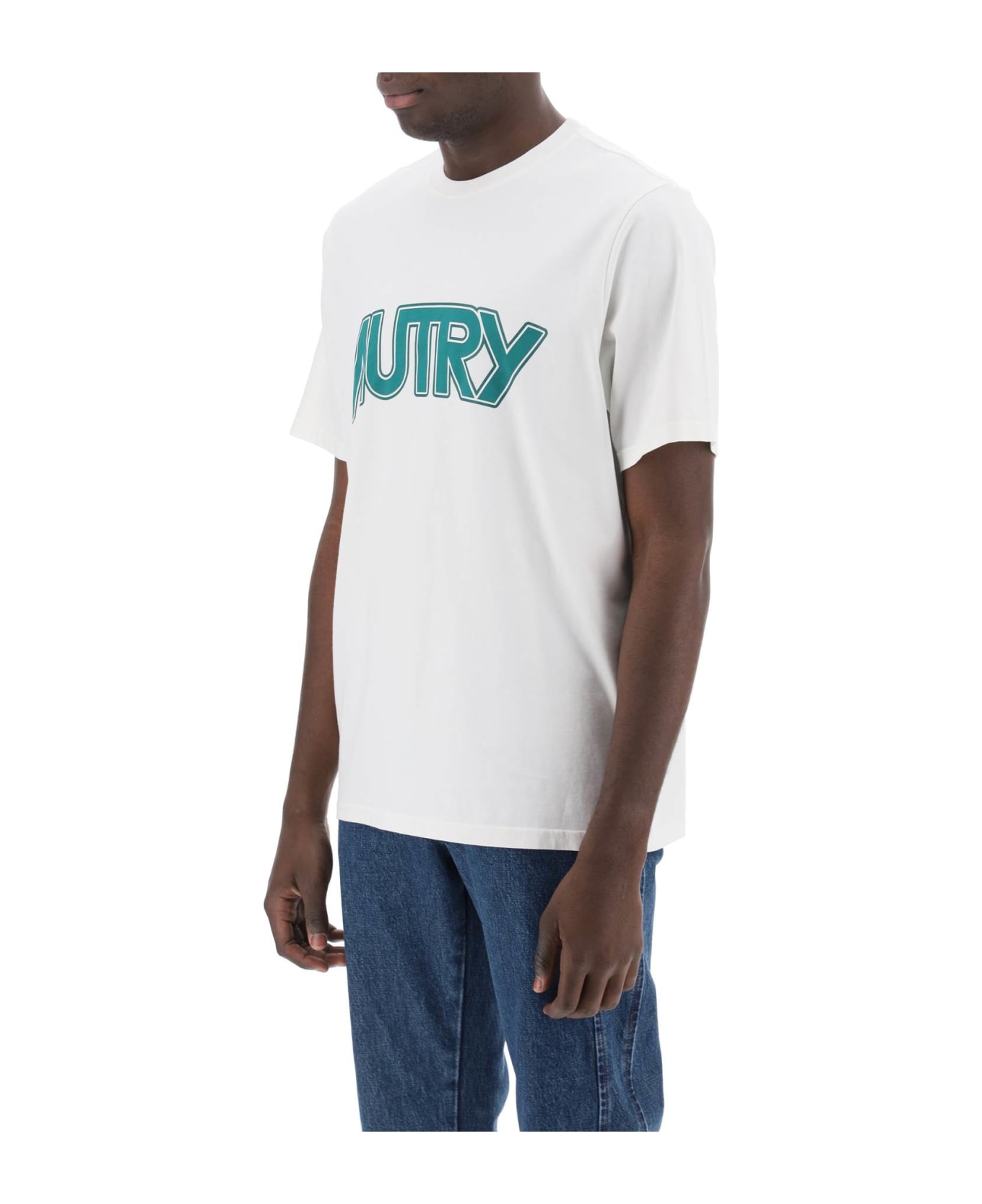 Autry T-shirt With Maxi Logo Print - White
