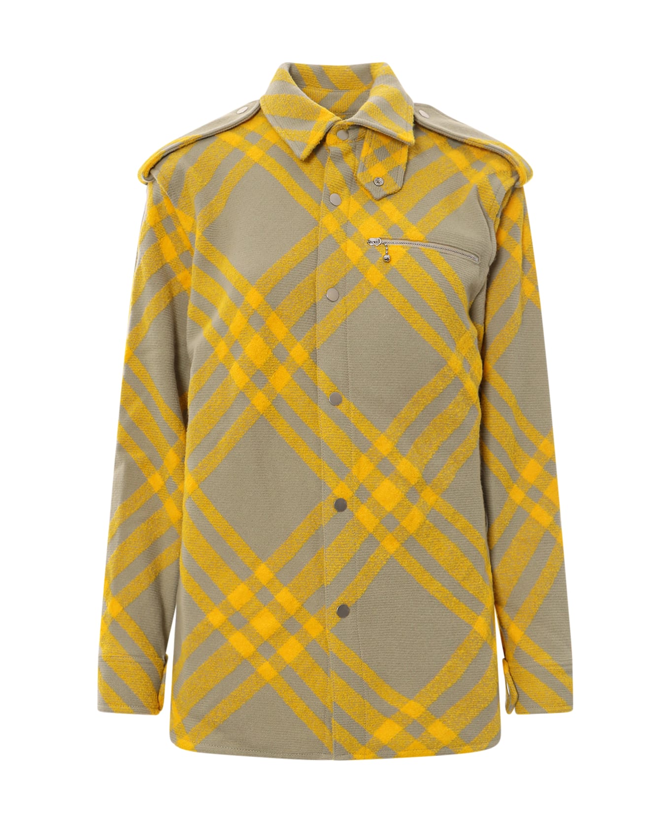 Burberry Check Overshirt - Yellow