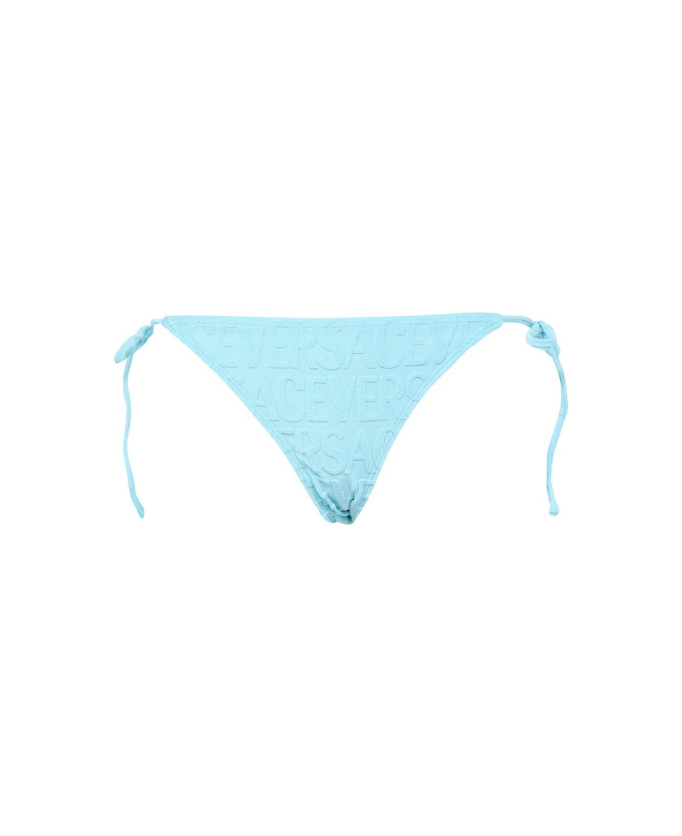 Versace Tie Side Bikini Hipster - Light Blue