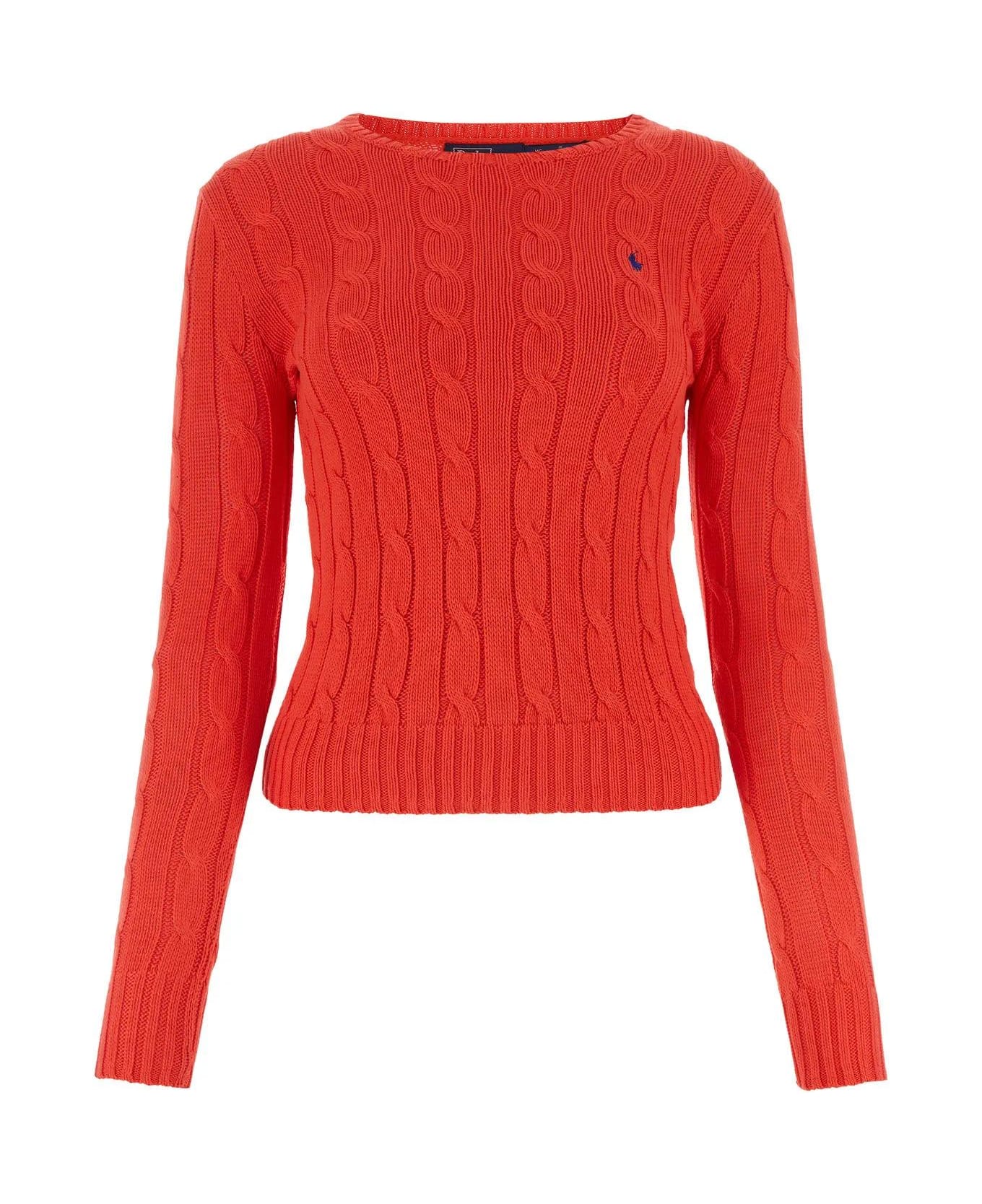 Polo Ralph Lauren Red Cotton Sweater - Red