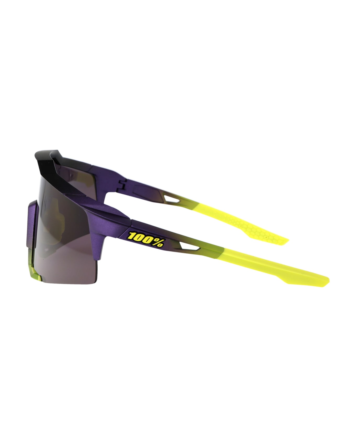 100% Speedcraft Sunglasses - Matte Metallic Digital Brights - Dark Purple Lens - OS