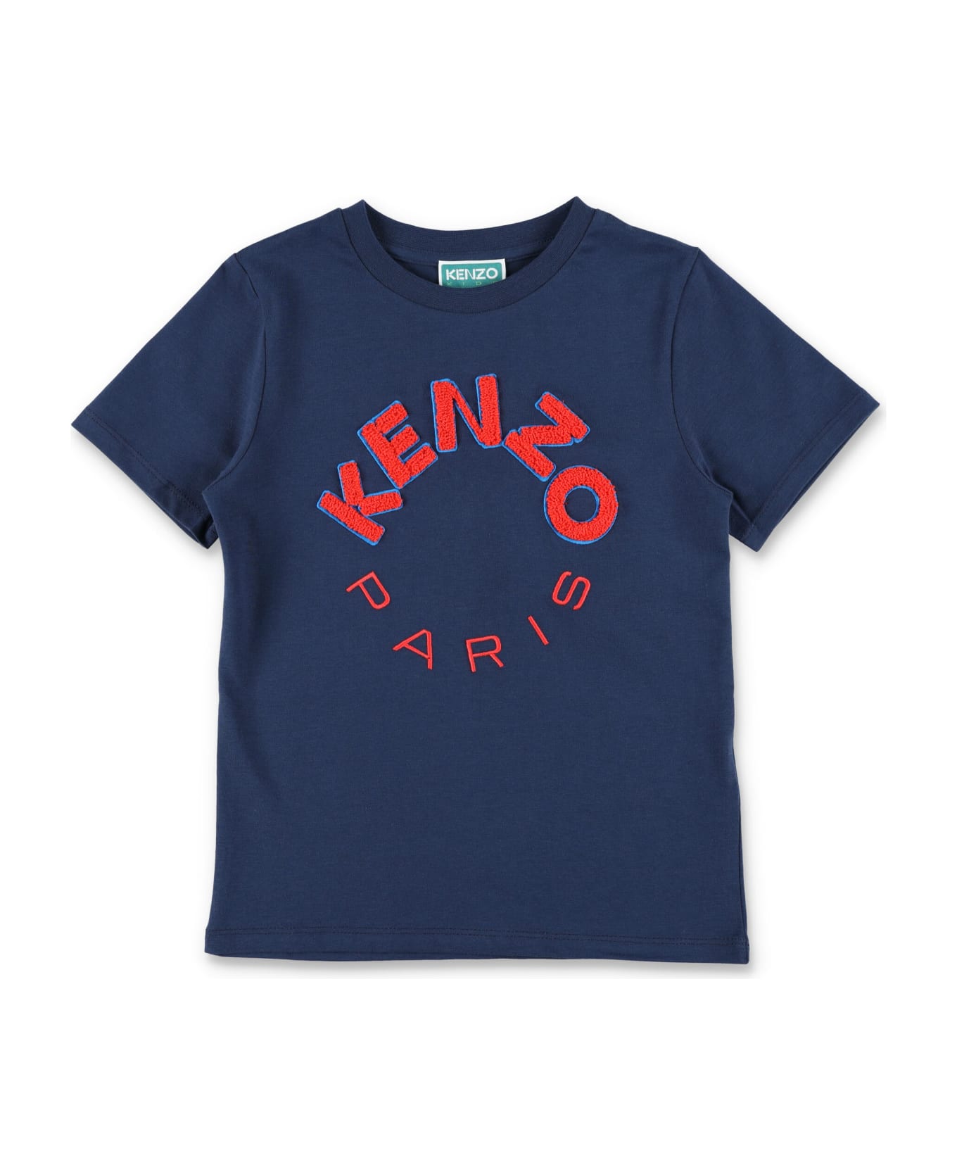Kenzo Kids Bouclé Logo T-shirt - NAVY