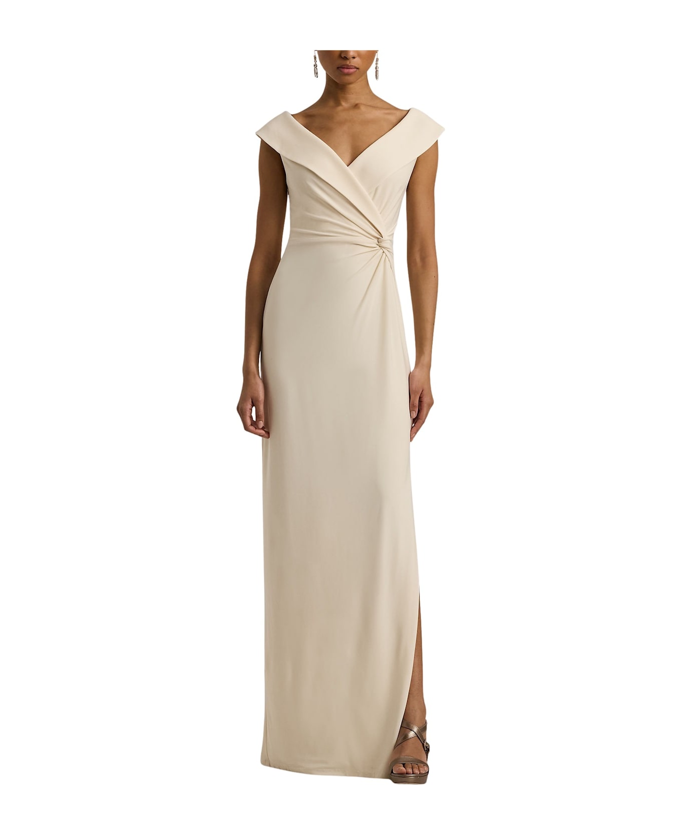 Ralph Lauren Leonidas Sleeveless Gown - Mascarpone Cream
