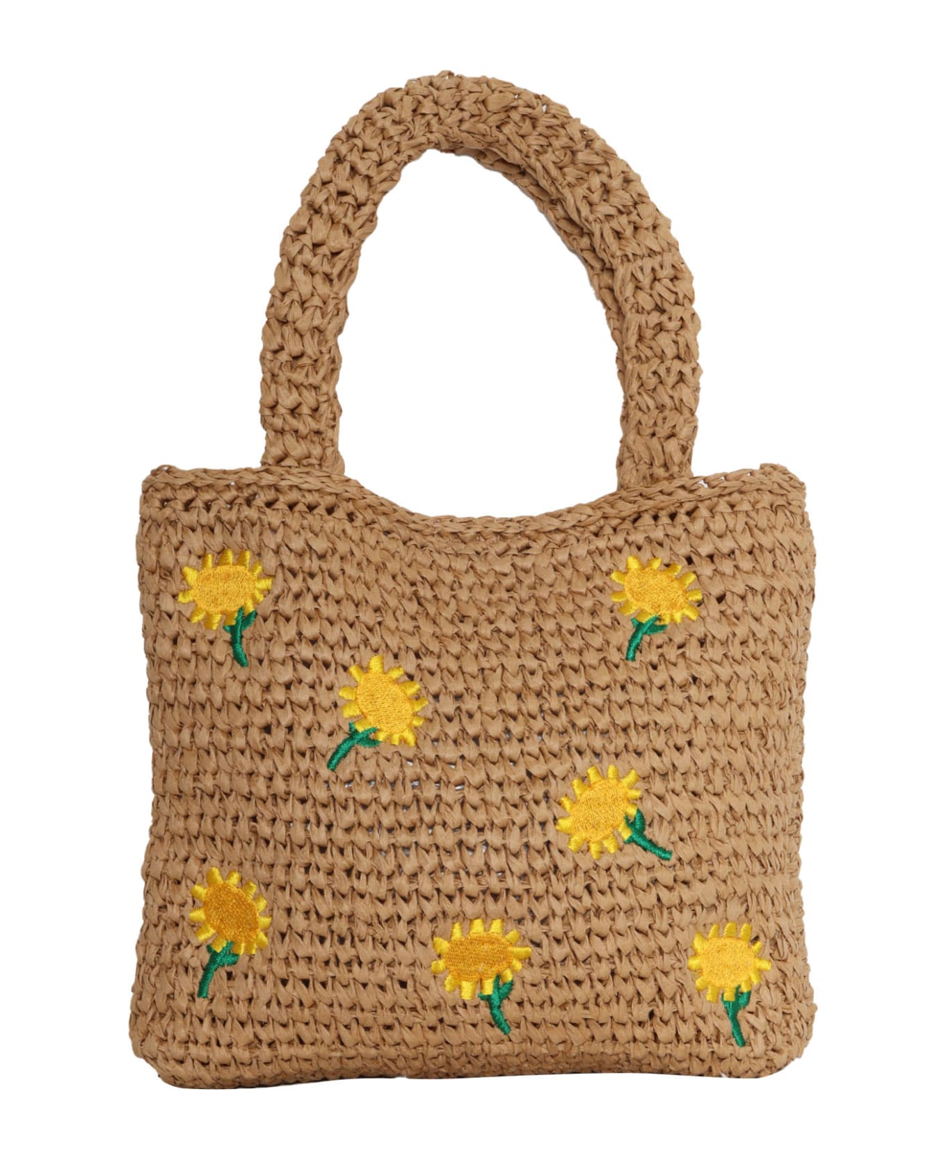 Stella McCartney Brown Bag With Flowers - BROWN