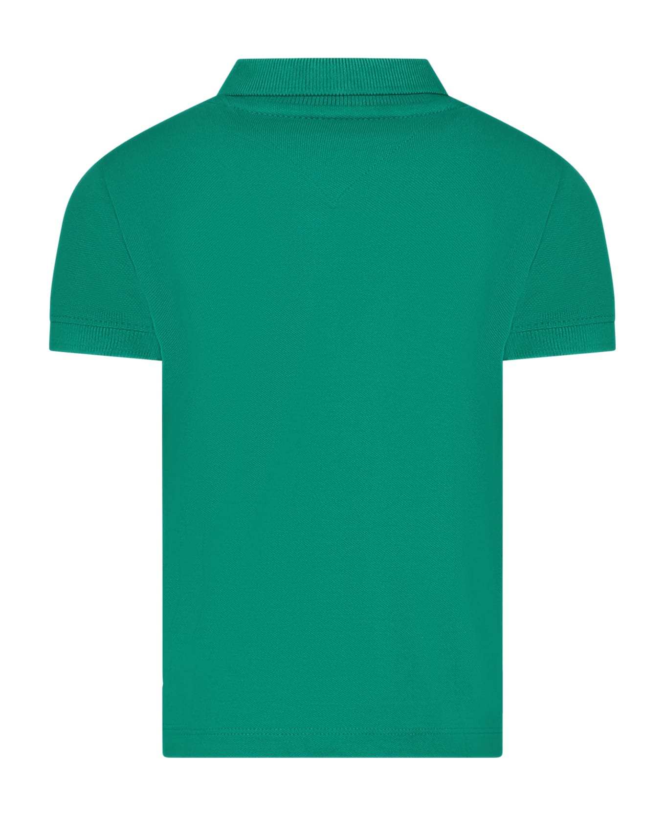 Tommy Hilfiger Green Polo Shirt For Boy With Logo - Green Tシャツ＆ポロシャツ