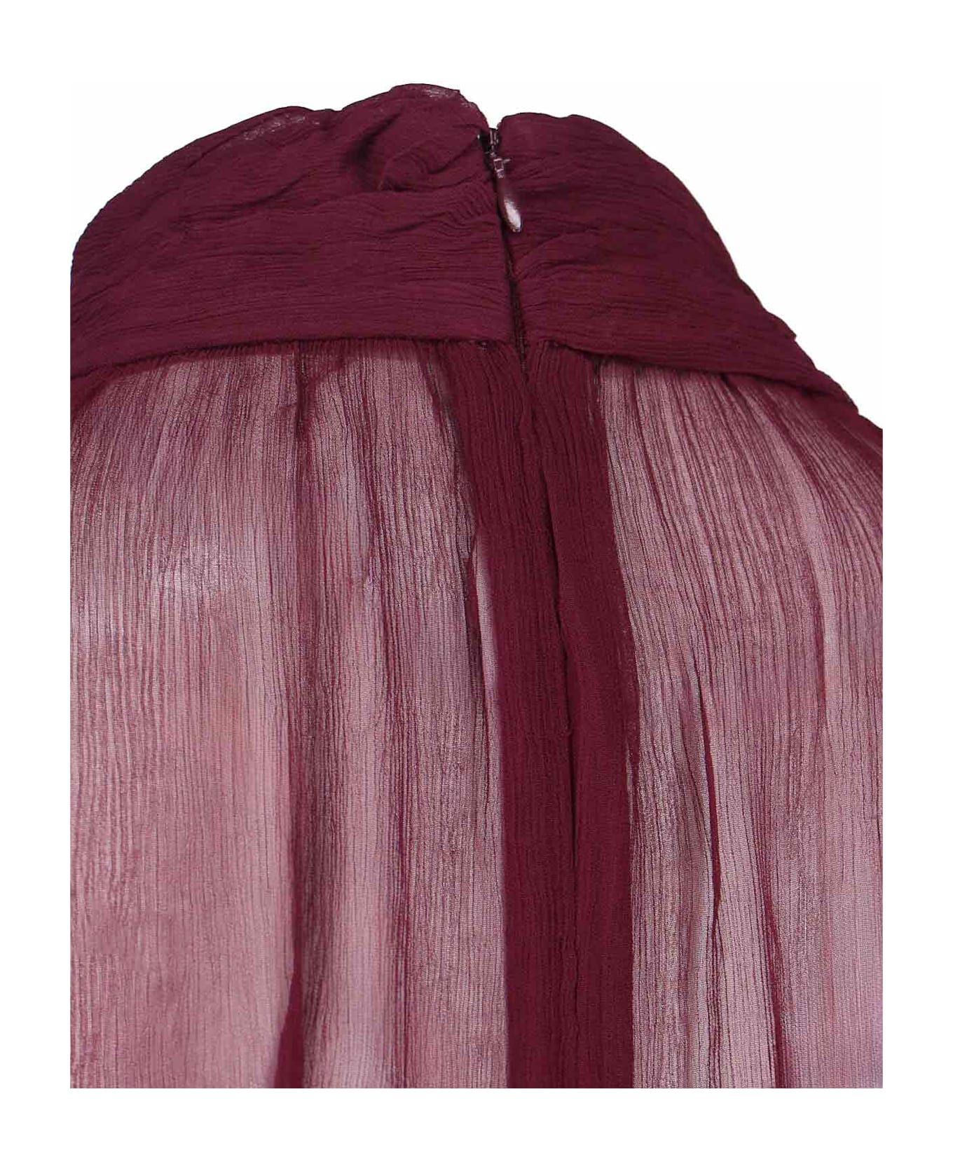 STAUD 
esther
 Mini Chiffon Dress - BORDEAUX