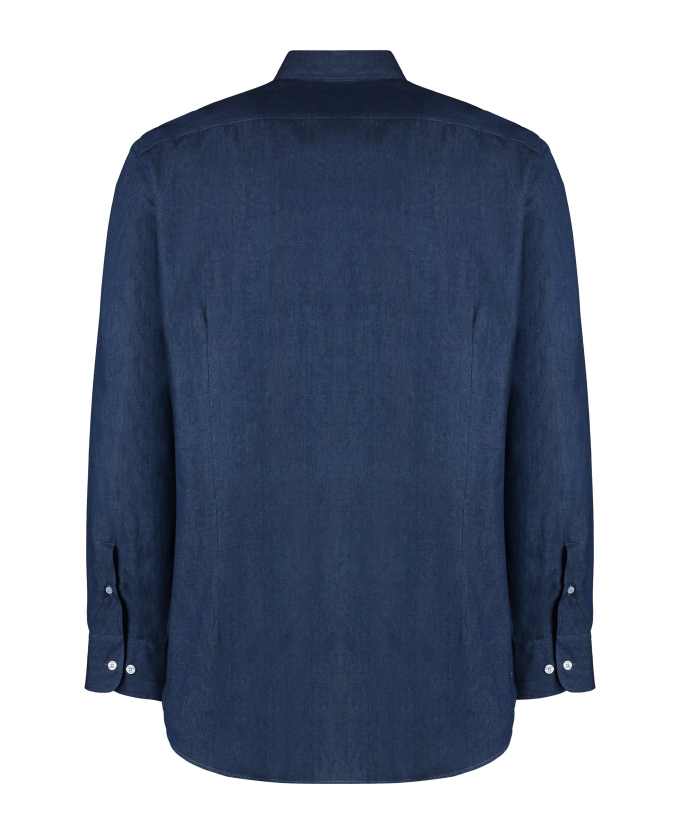 Etro Button-down Collar Cotton Shirt - blue