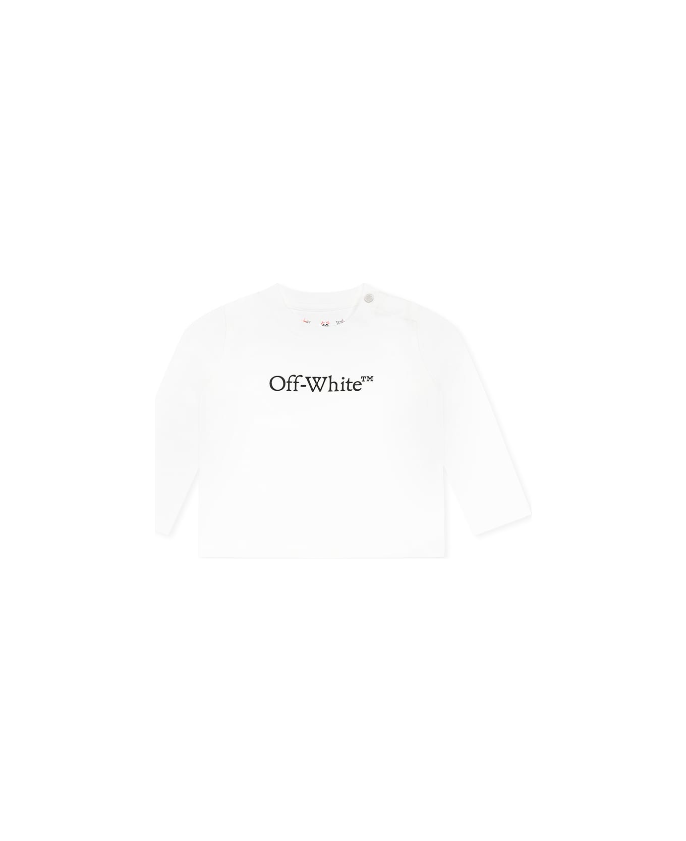 Off-White White T-shirt For Baby Boy With Logo - White