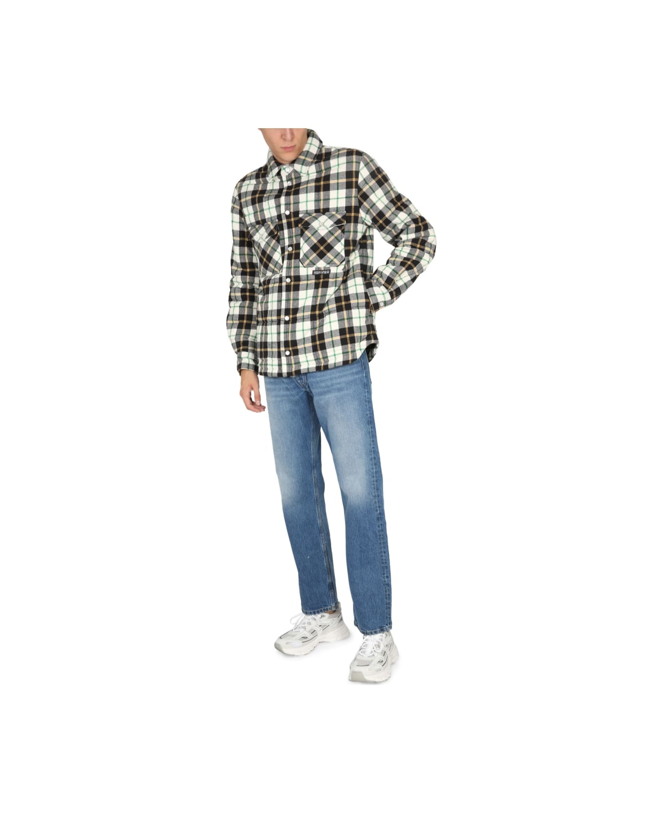 Marcelo Burlon Camicia A Quadri - GREEN