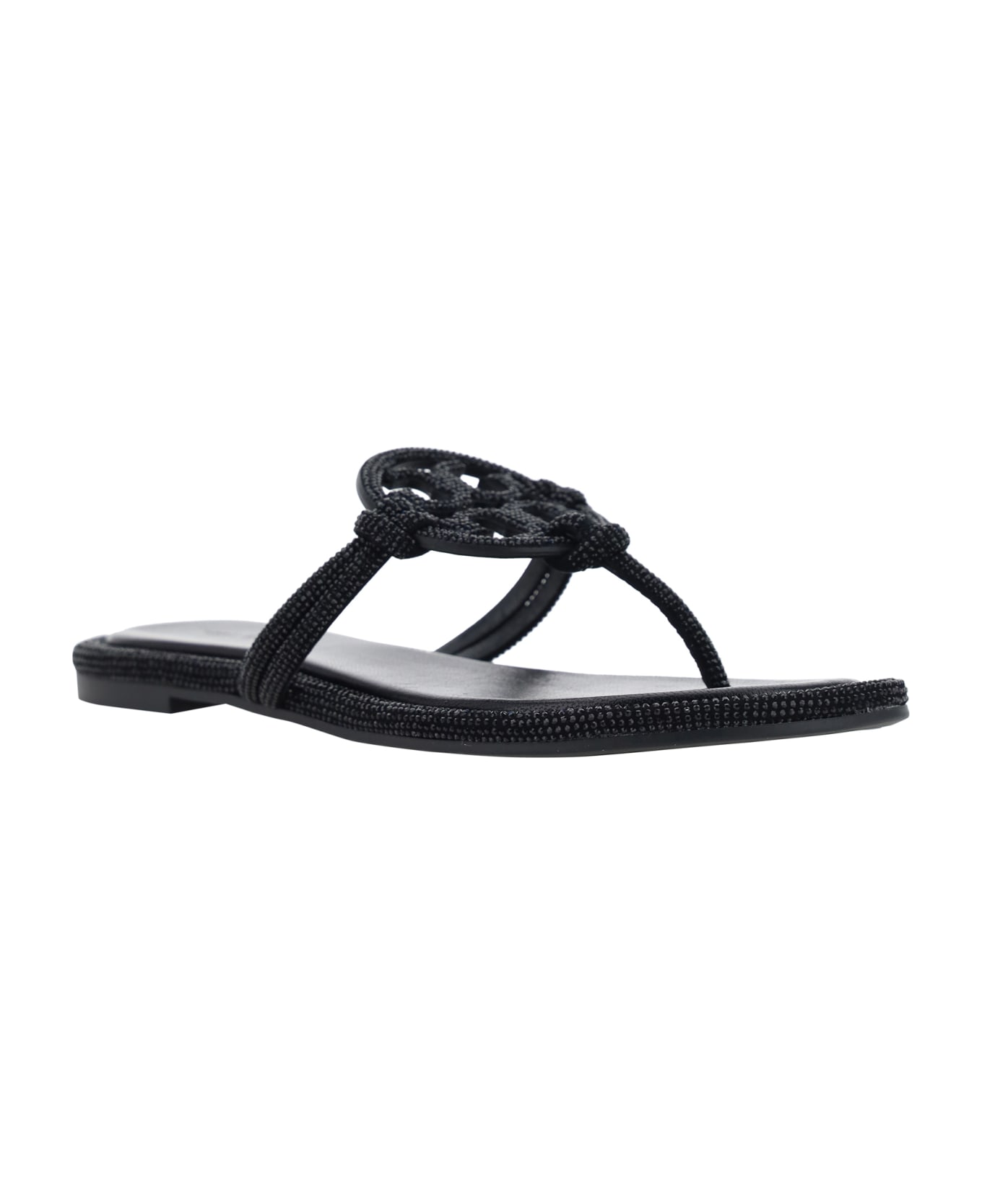 Tory Burch 'miller' Embellished Sandals - Black