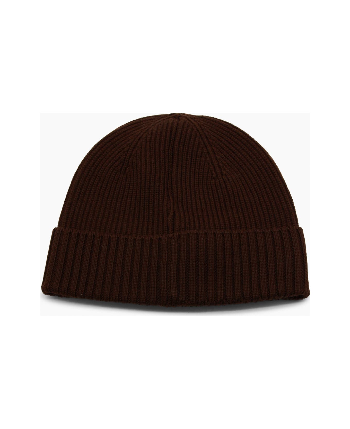Seven Gauge Brown Wool Beanie - Brown
