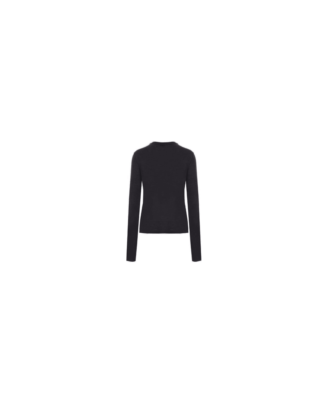 Saint Laurent Crewneck Knitted Jumper - Black