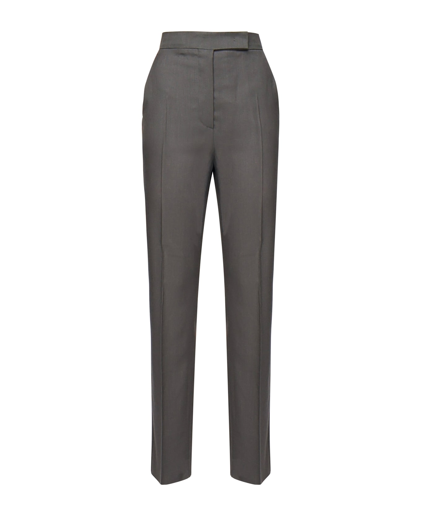Max Mara Straight Turbigo Trousers - Grey
