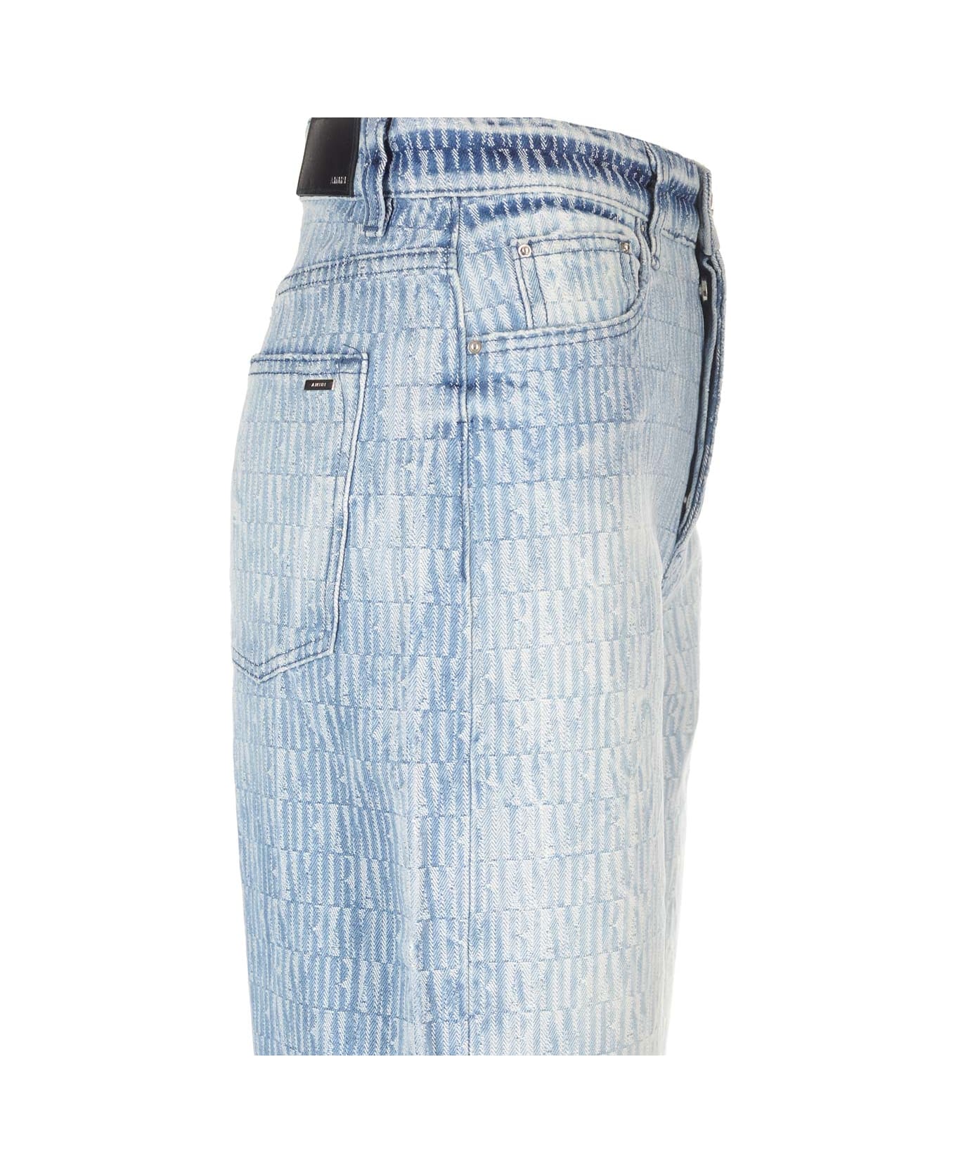 AMIRI Stonewashed Denim Wide Jeans - LIGHTINDIGOCOTTON