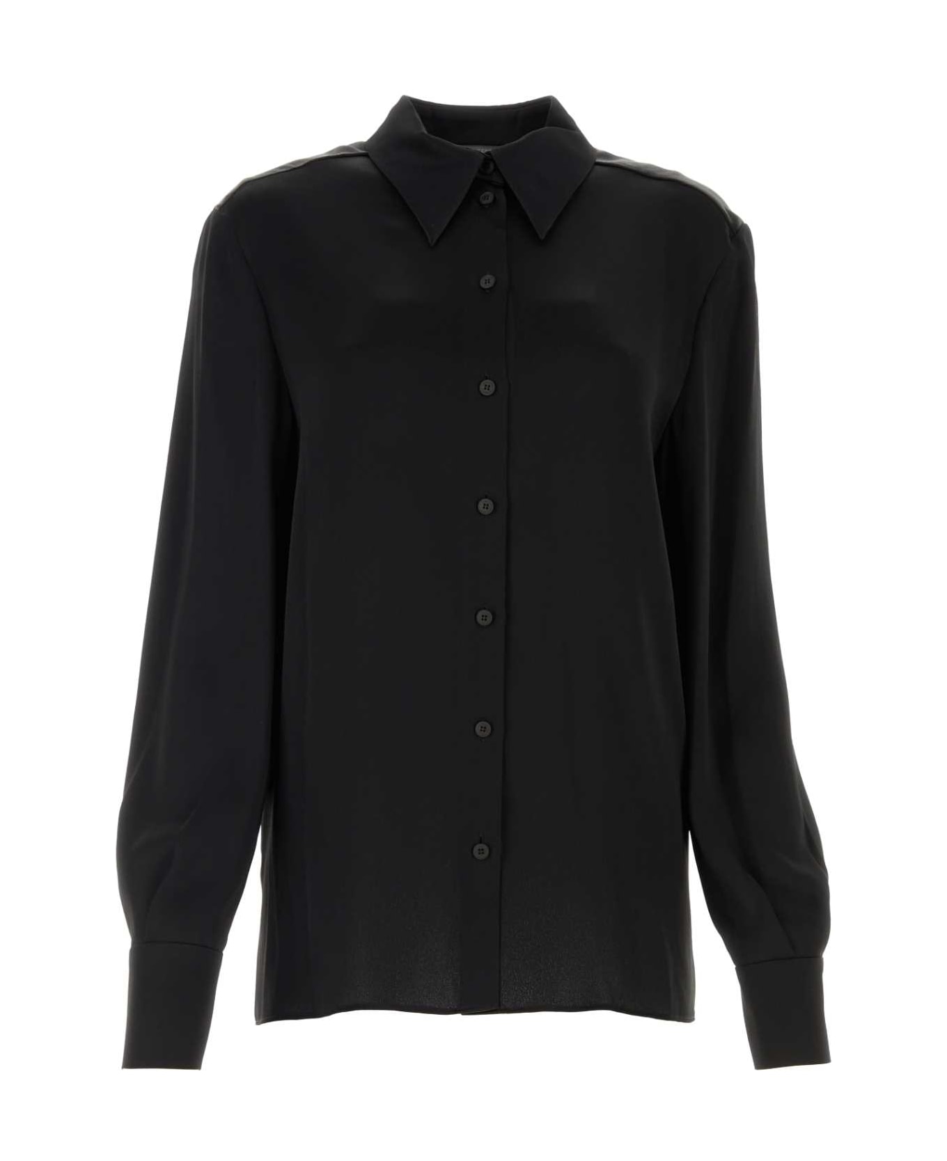 Alberta Ferretti Black Satin Shirt - NERO