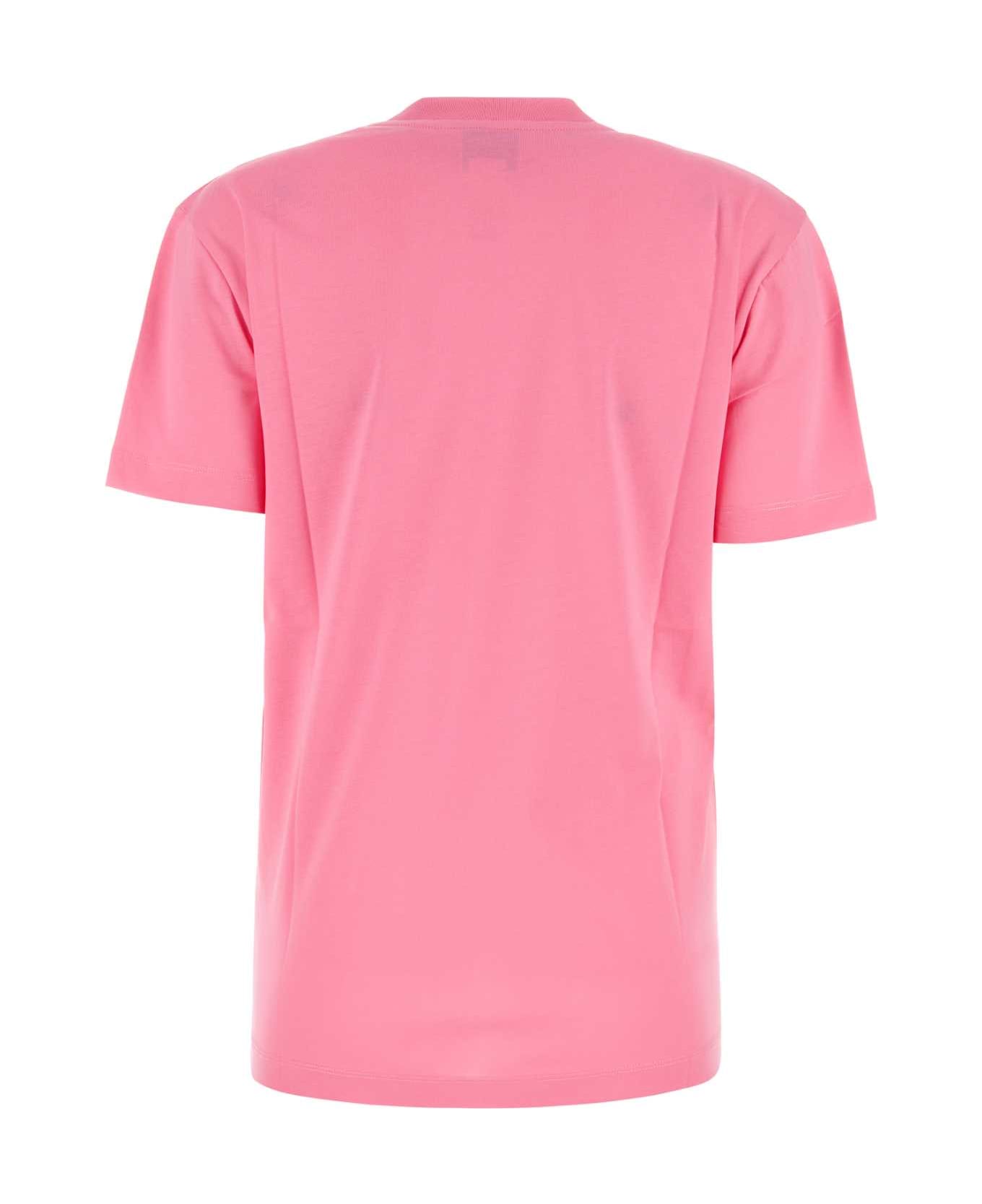 Patou Pink Cotton T-shirt - HOTPINK