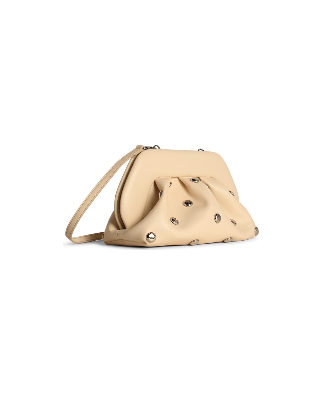 THEMOIRè 'tia' Cream Vegan Leather Bag - Cream