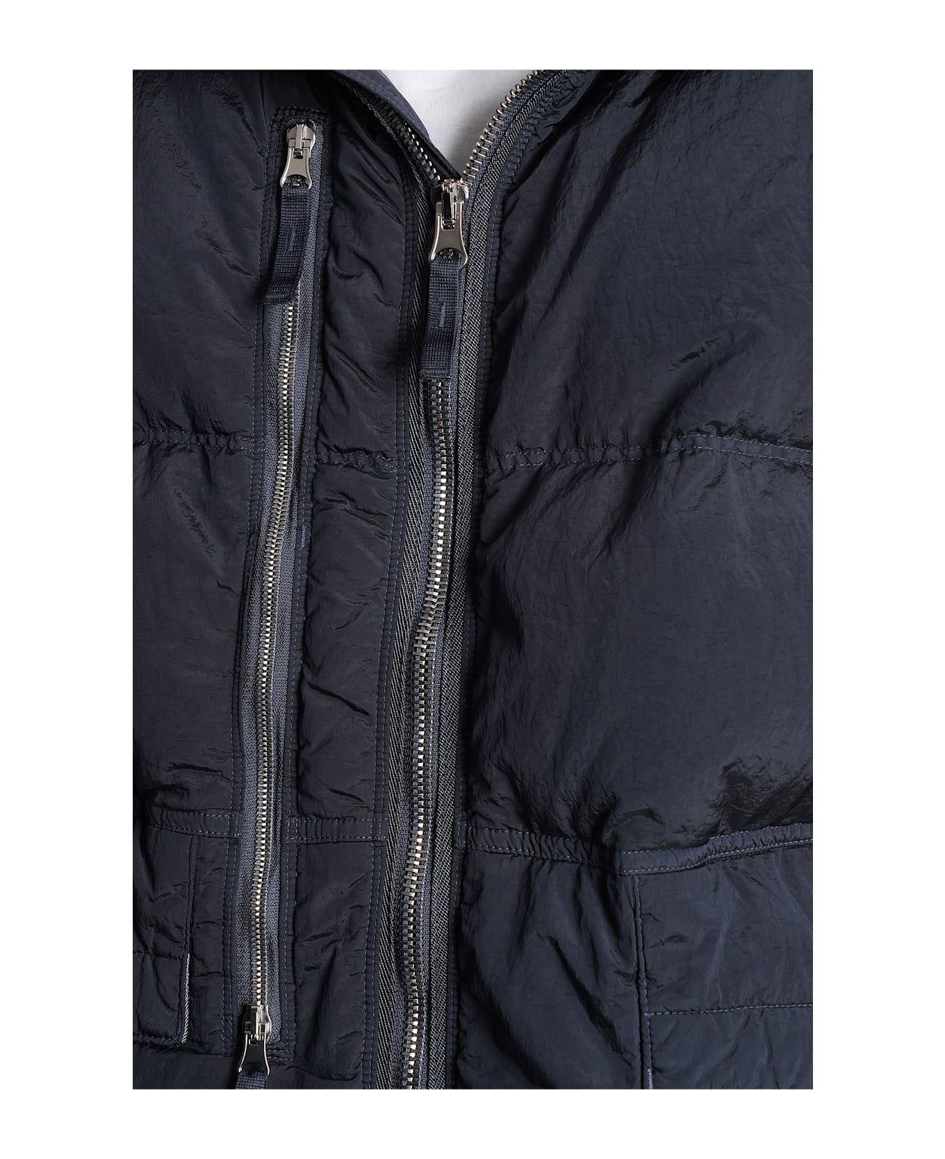 Stone Island Puffer In Blue Polyamide - blue