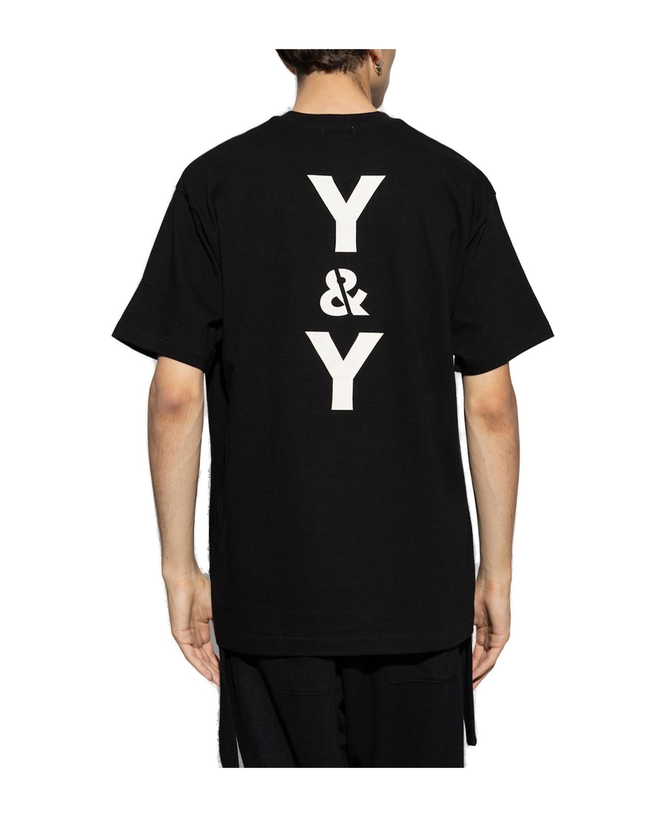 Yohji Yamamoto Logo-printed Crewneck T-shirt - BLACK