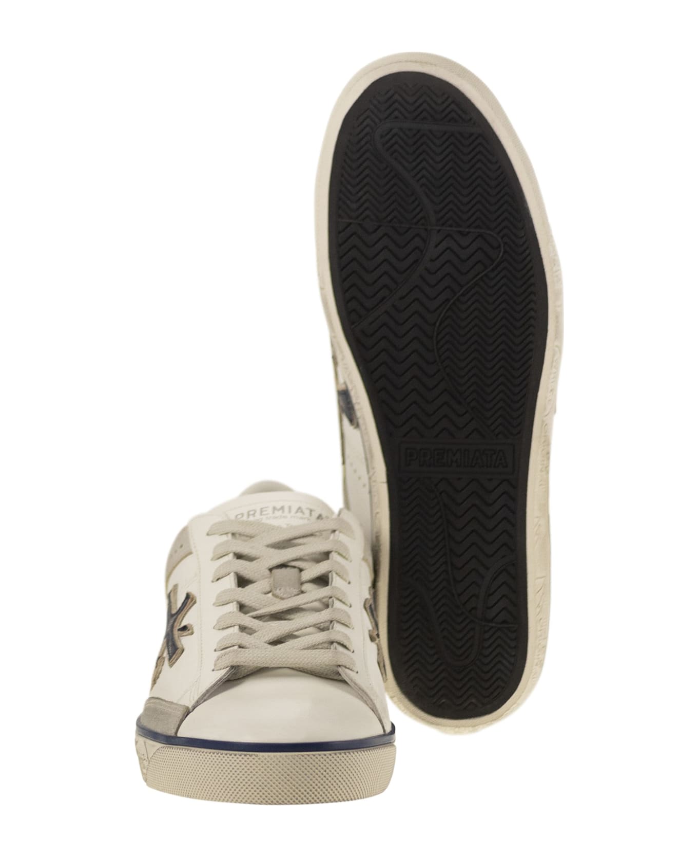 Premiata Steven 7285 - Sneakers - White/blue