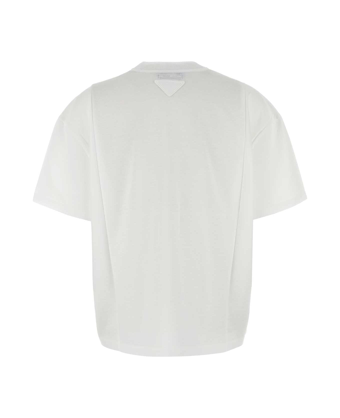 Prada White Cotton T-shirt - BIANCO