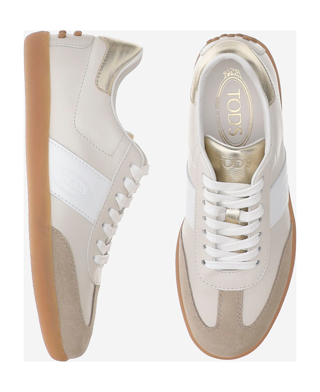 Tod
s White And Beige Sneakers - Rope