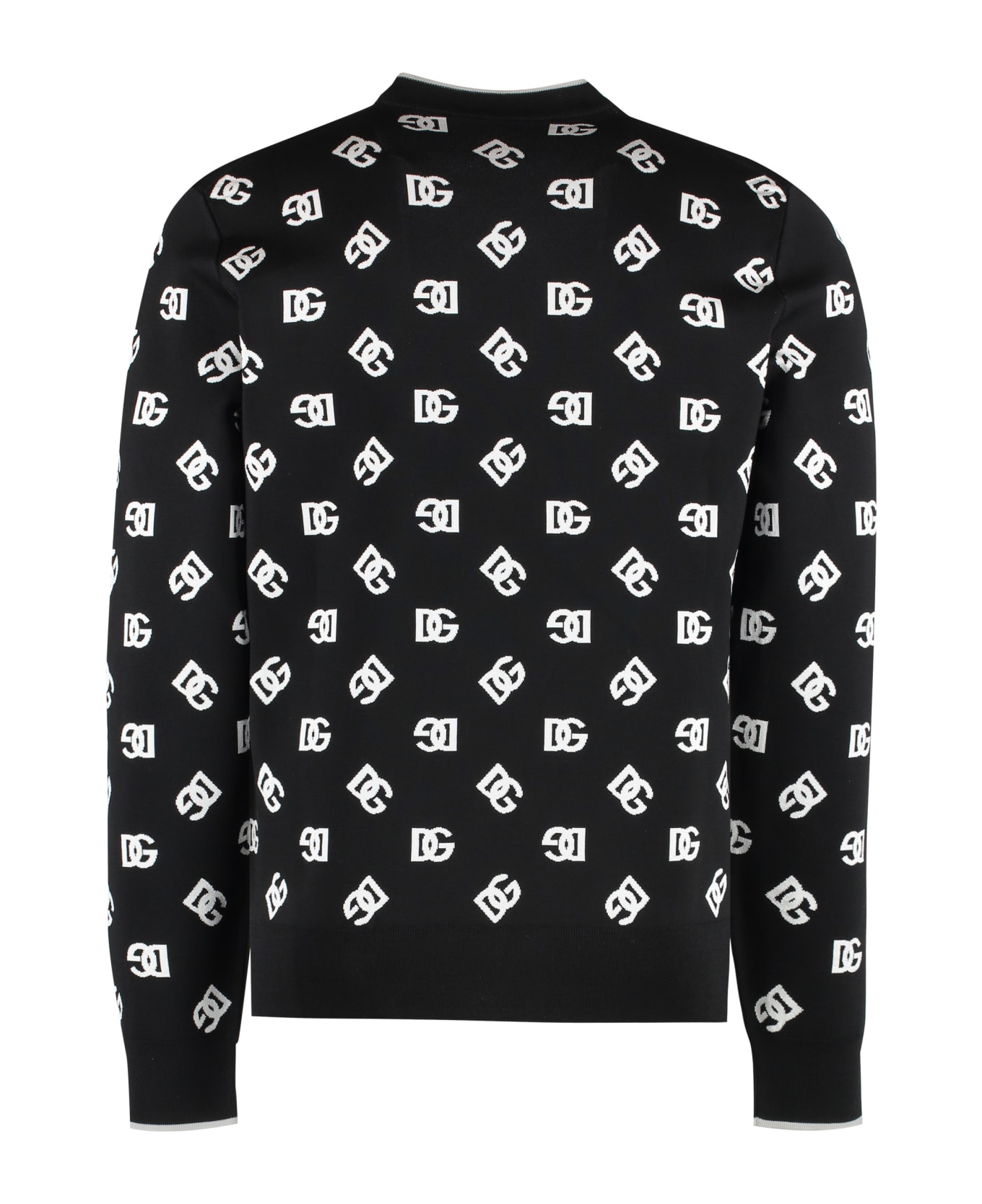 Dolce & Gabbana Long Sleeve Crew-neck Sweater - black