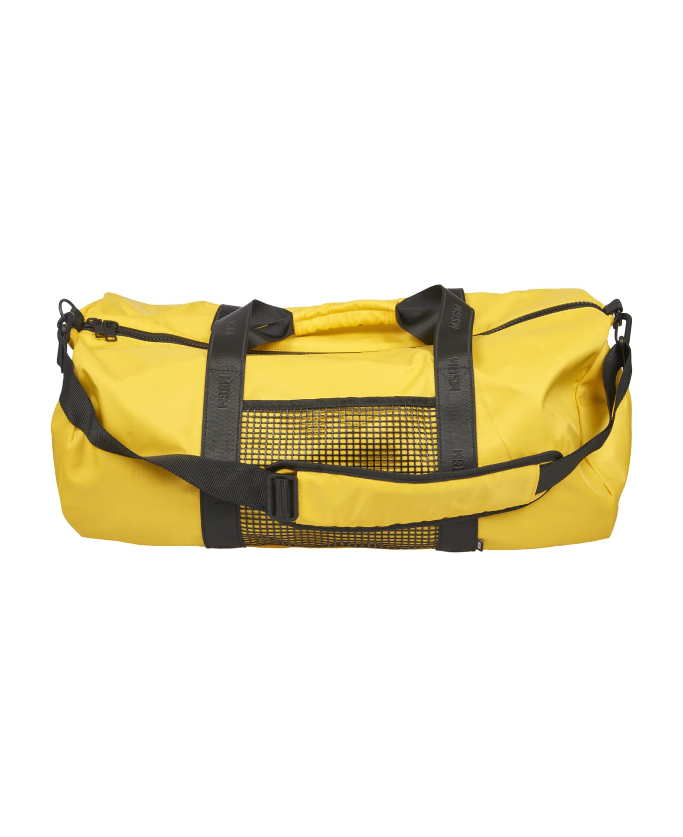 MSGM Logo Patch Duffle Bag - Yellow トラベルバッグ