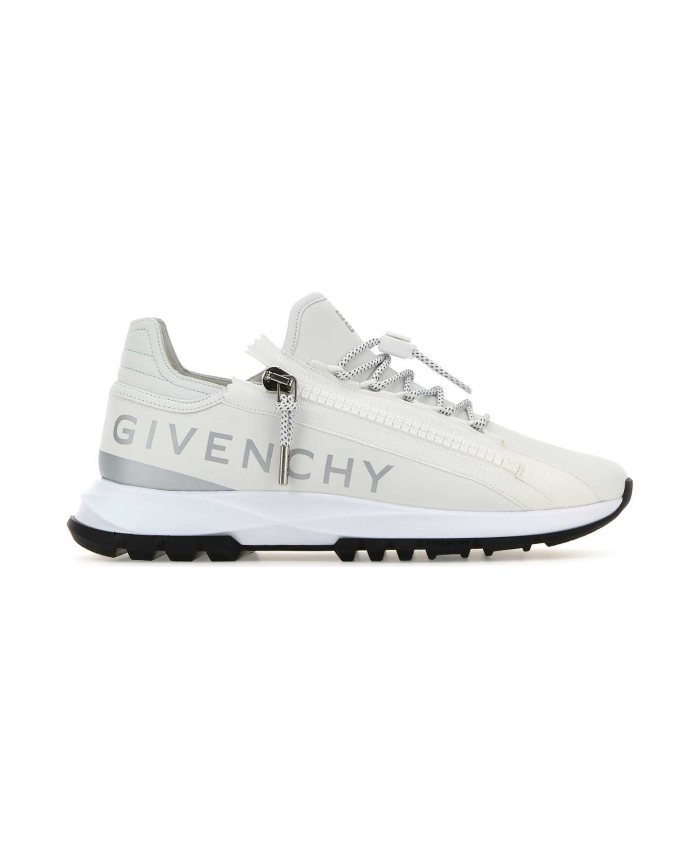 Givenchy White Leather Spectre Sneakers - WHITESILVERY