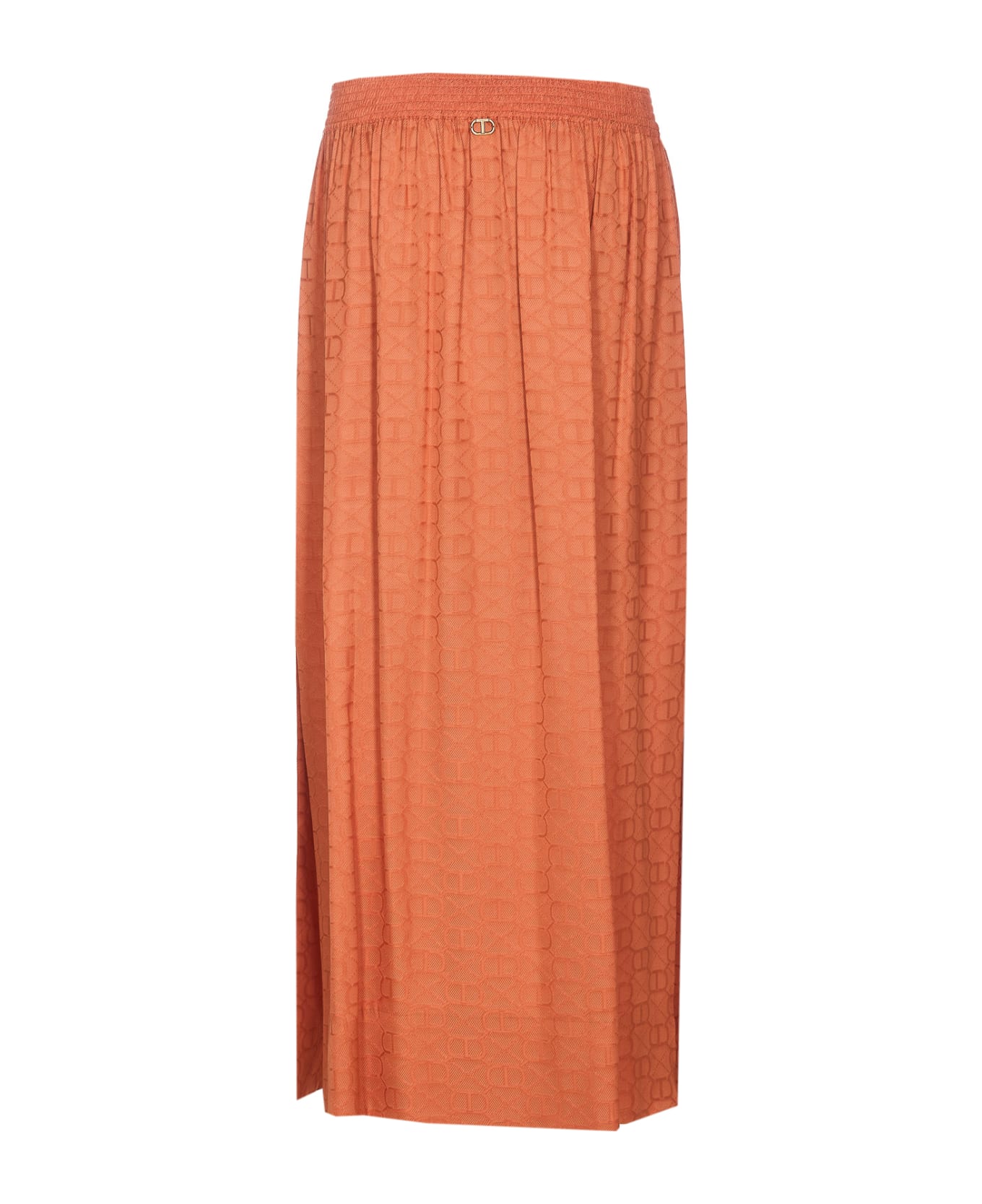 TwinSet Logo Maxi Skirt - Orange スカート