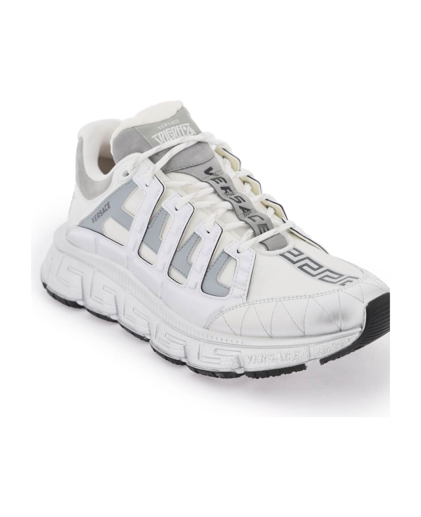 Versace White 'trigreca' Sneakers - White
