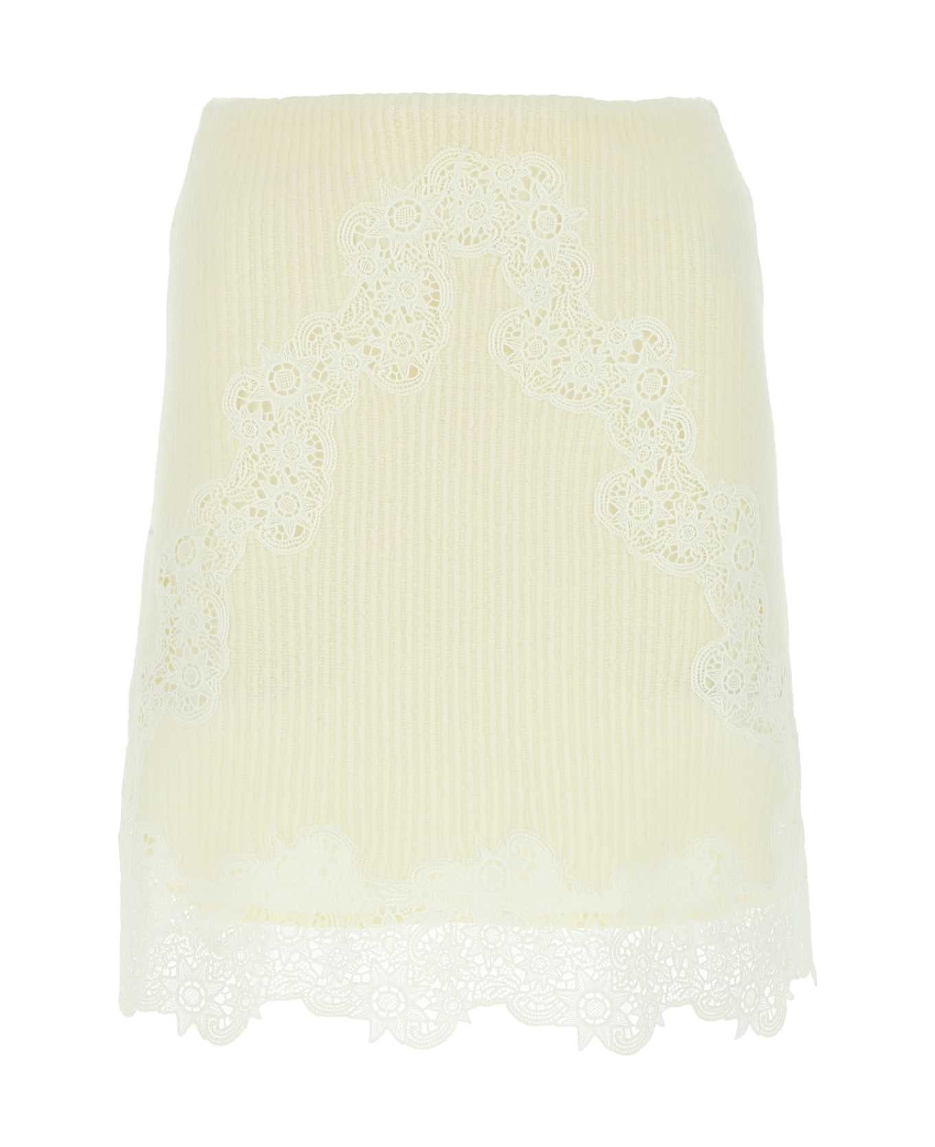 Chloé Ivory Wool Mini Skirt - 112