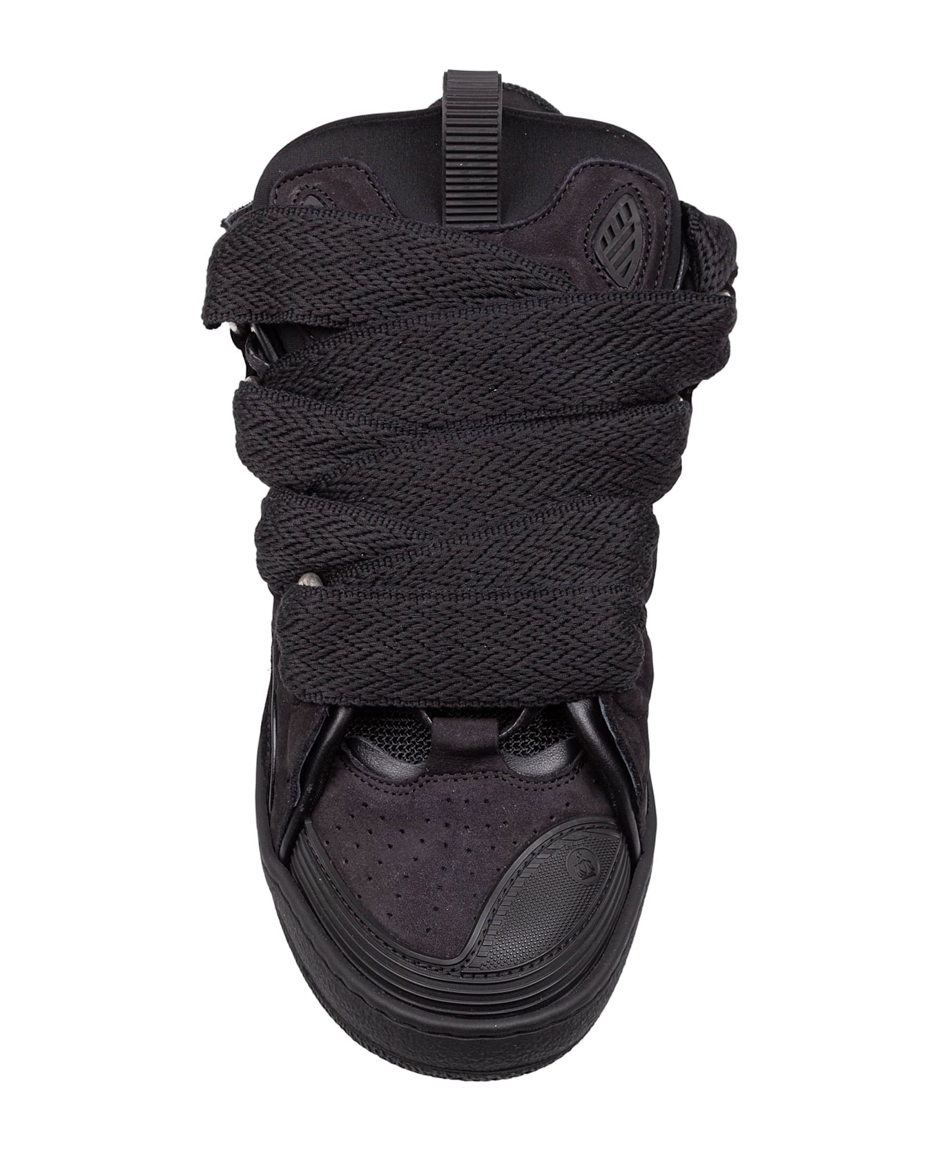 Lanvin Curb Suede Sneakers Black Color - white スニーカー