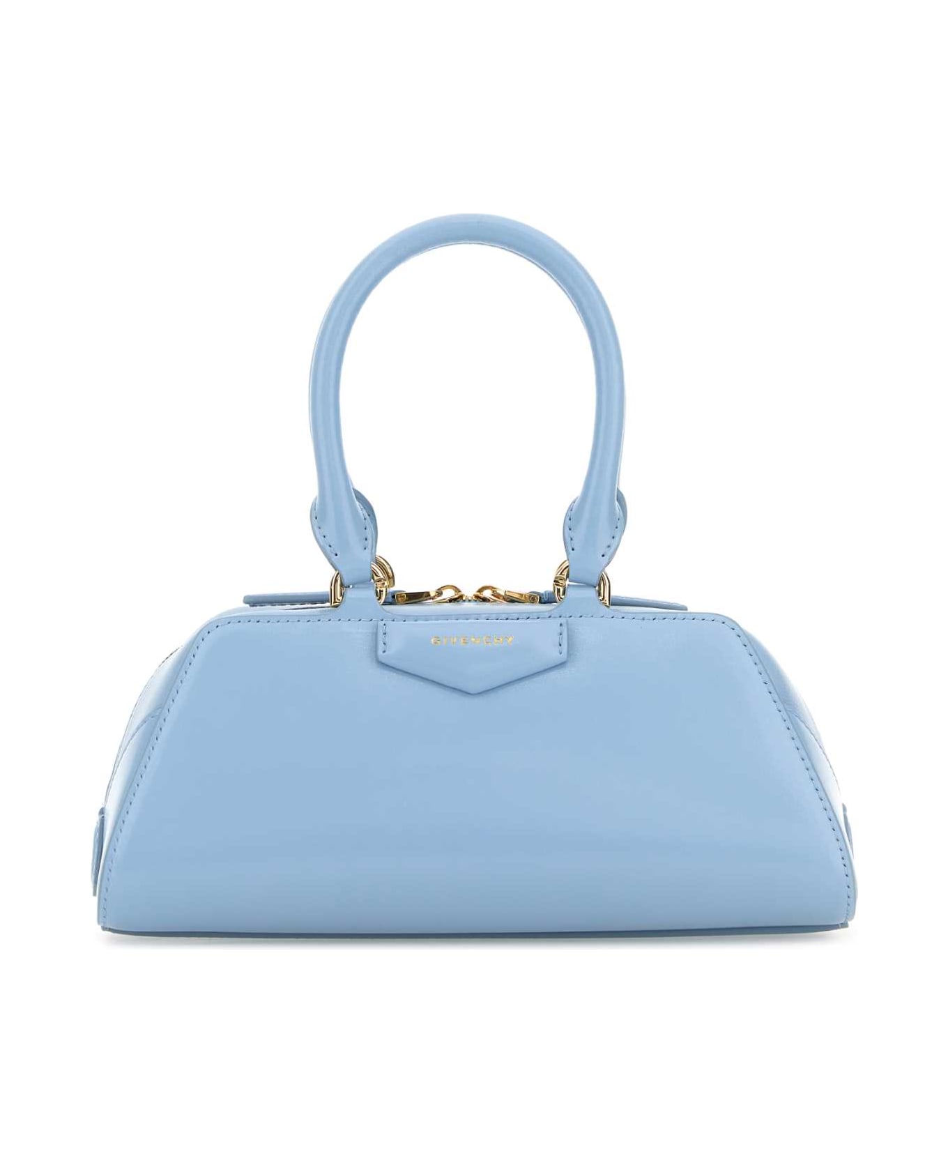 Givenchy Light Blue Leather Mini Antigona Handbag - LIGHTBLUE