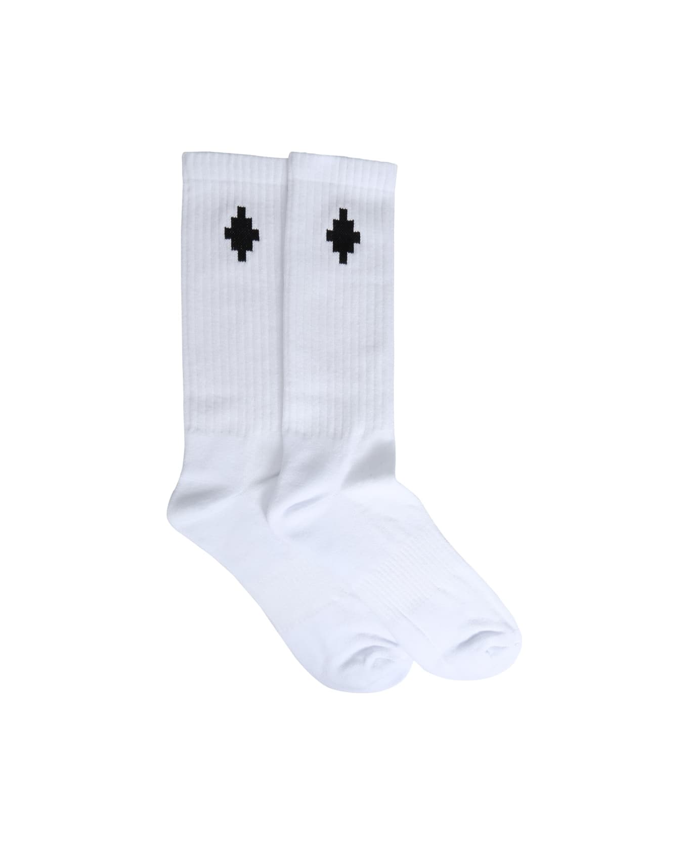 Marcelo Burlon Cross Sideway Socks - WHITE